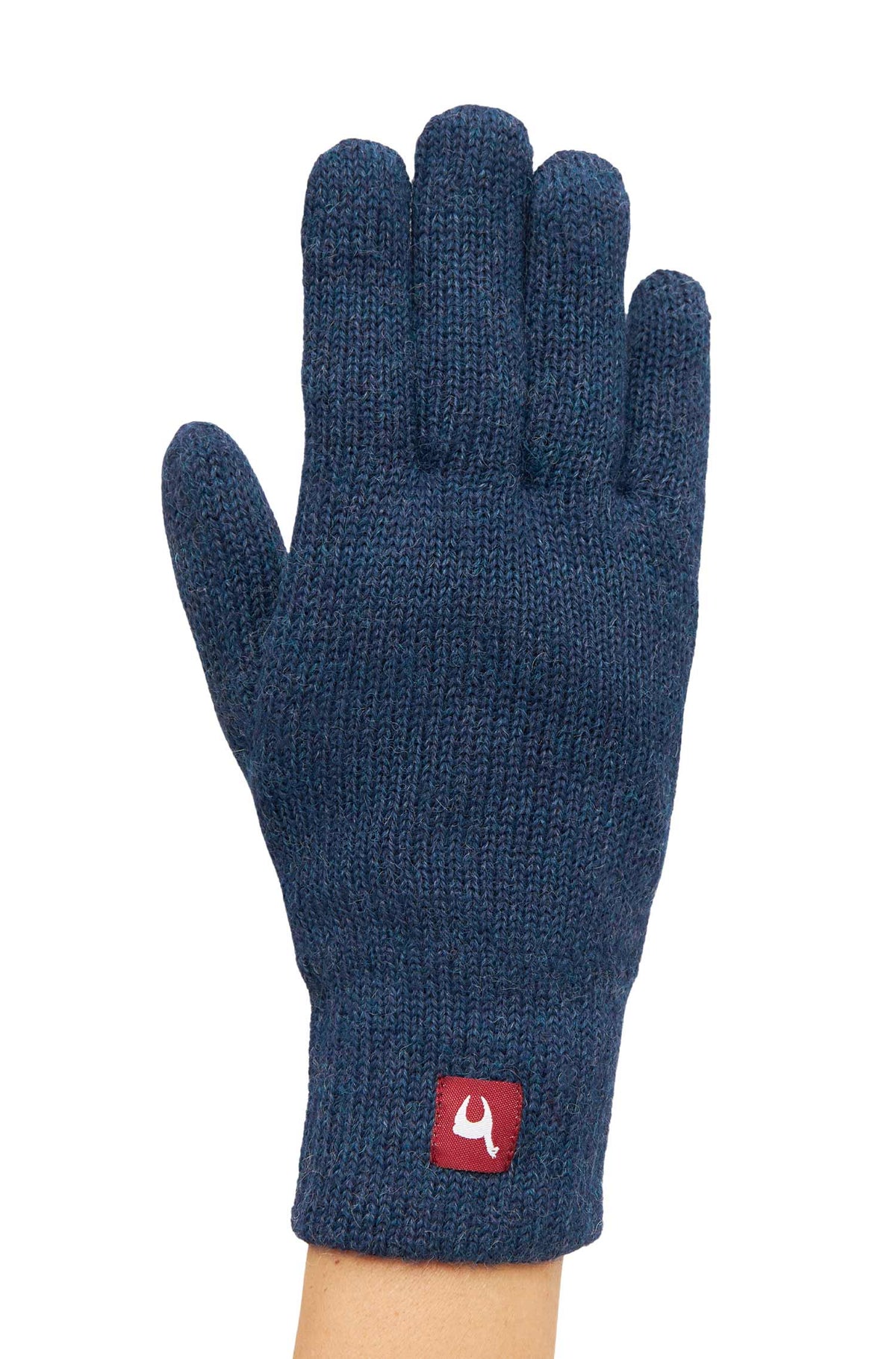 Alpaka Handschuhe UNI | gefüttert-blau meliert