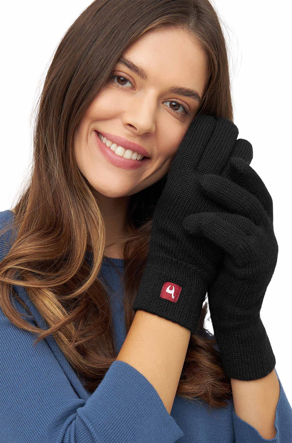 Alpaka Handschuhe UNI | gefüttert-schwarz