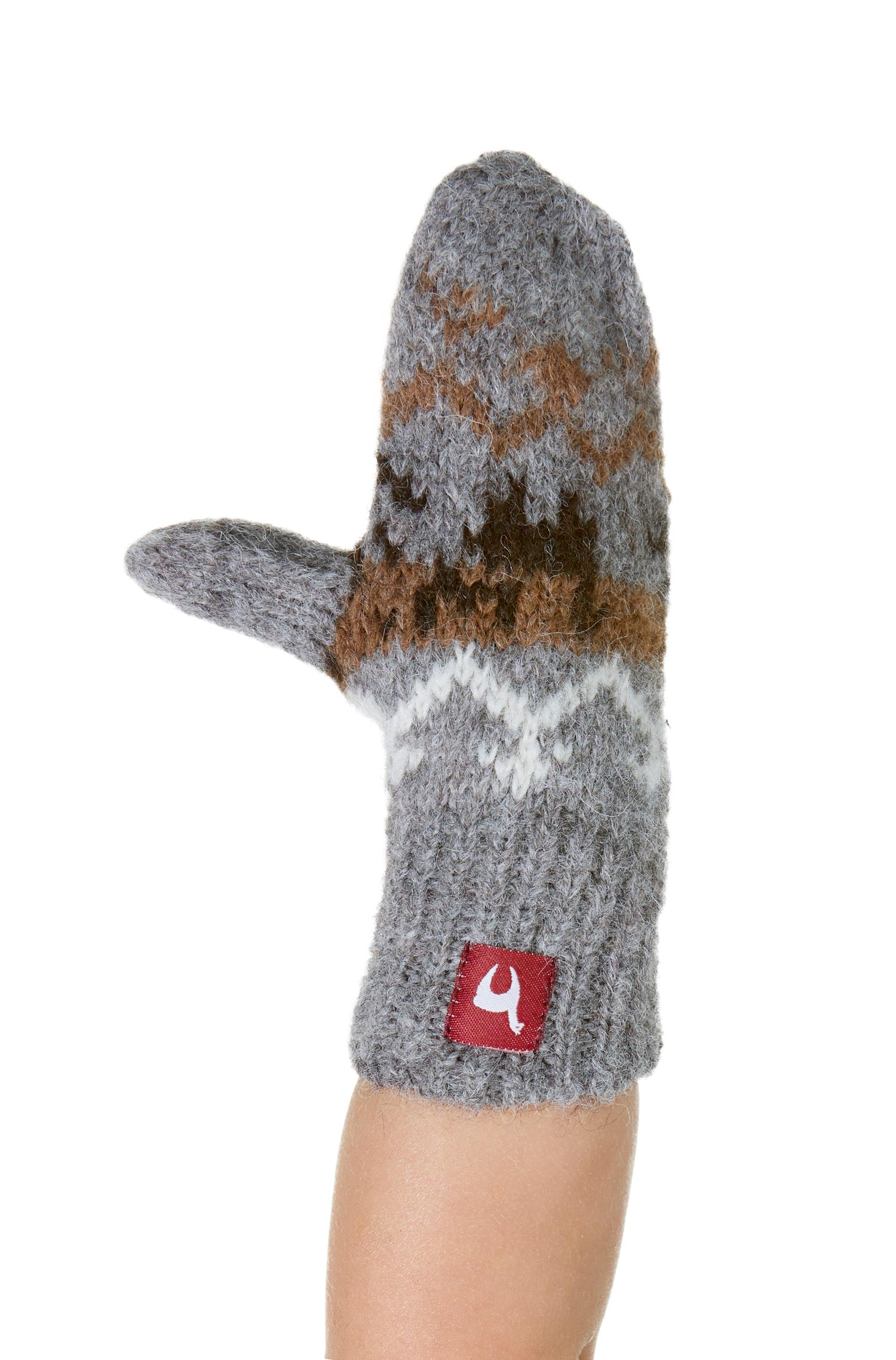 Alpaka Fäustlinge NATURA | 9-11 Monate-anthrazit