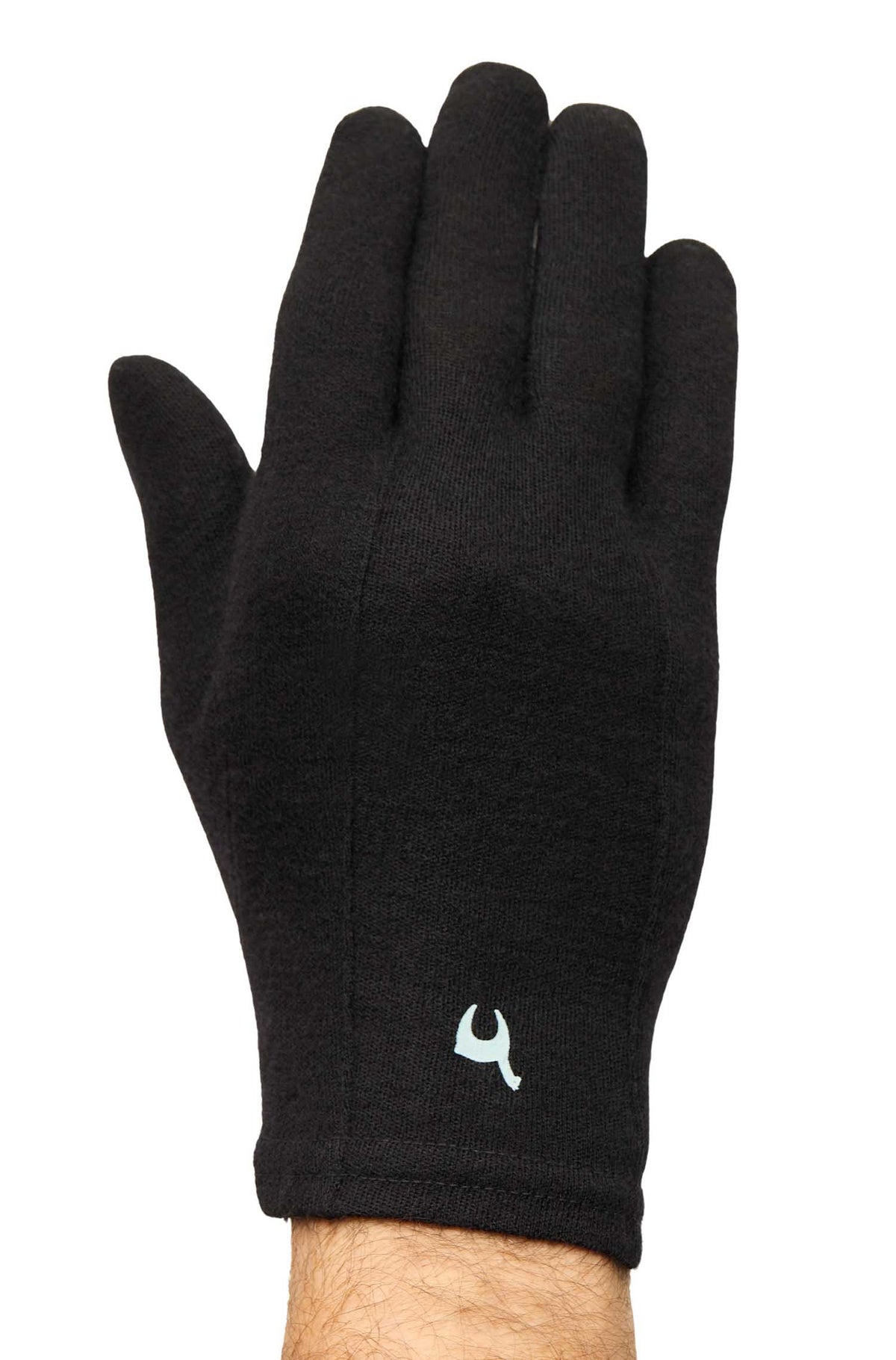 Alpaka Fingerhandschuh THERMO LAYER-schwarz