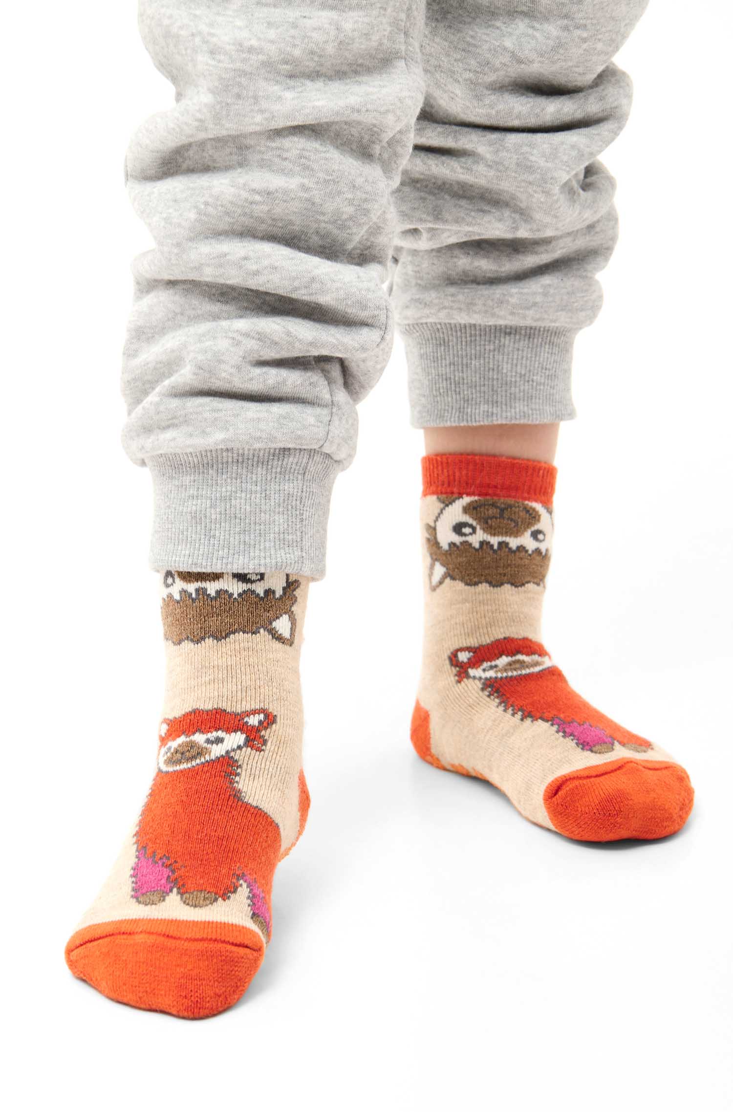 Alpaka Socken ABS | 6er-Pack-orange