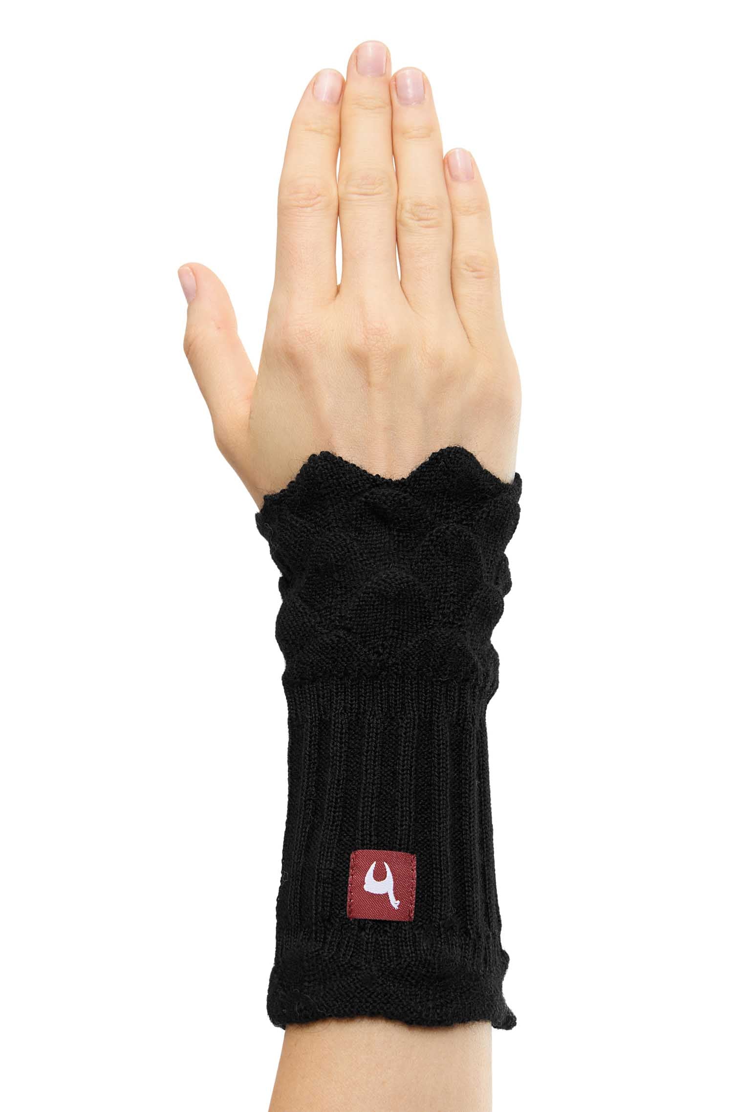 Alpaka Pulswärmer BERNICE-schwarz