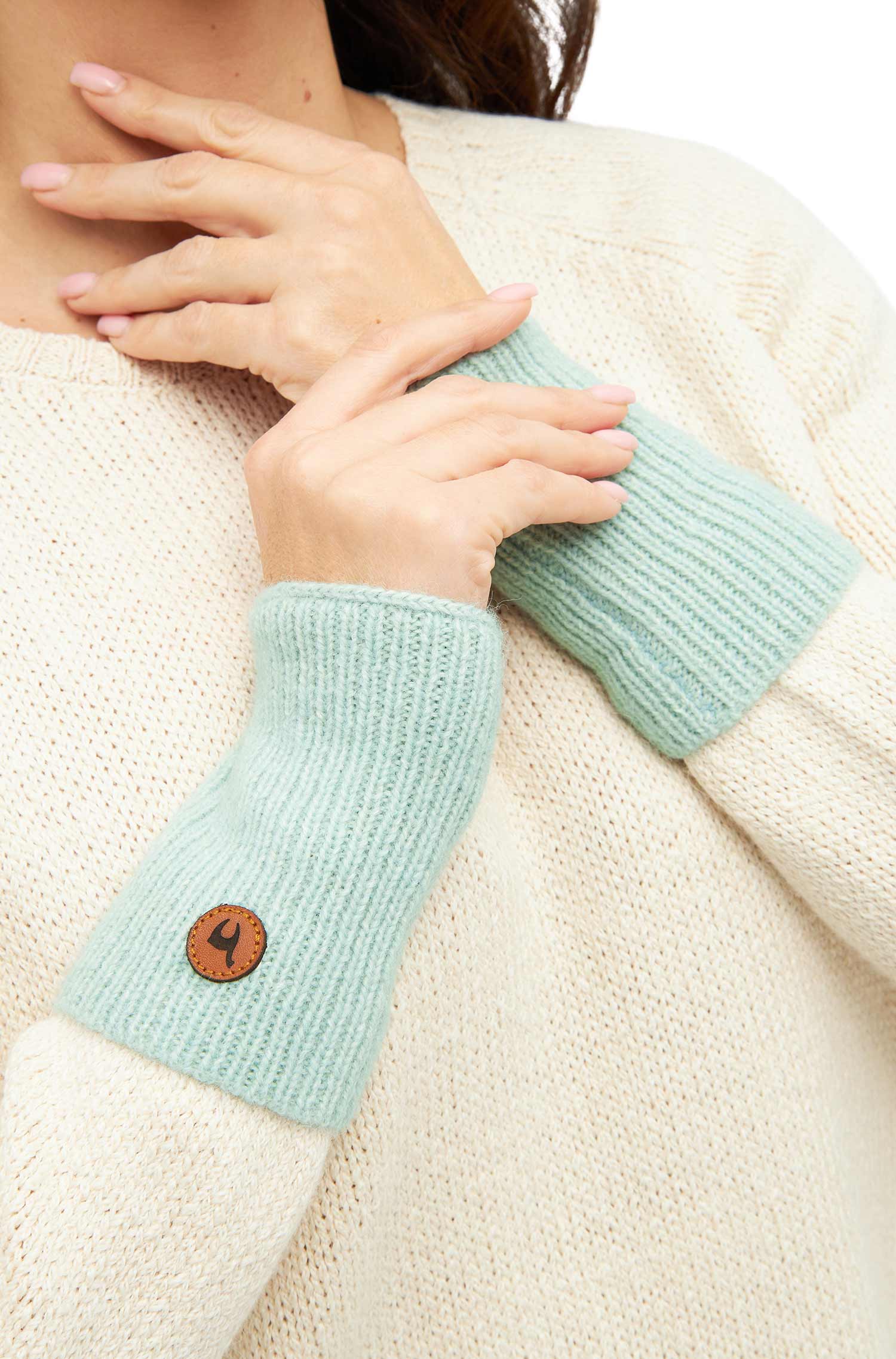 Alpaka Pulswärmer PACA-meeresschaum