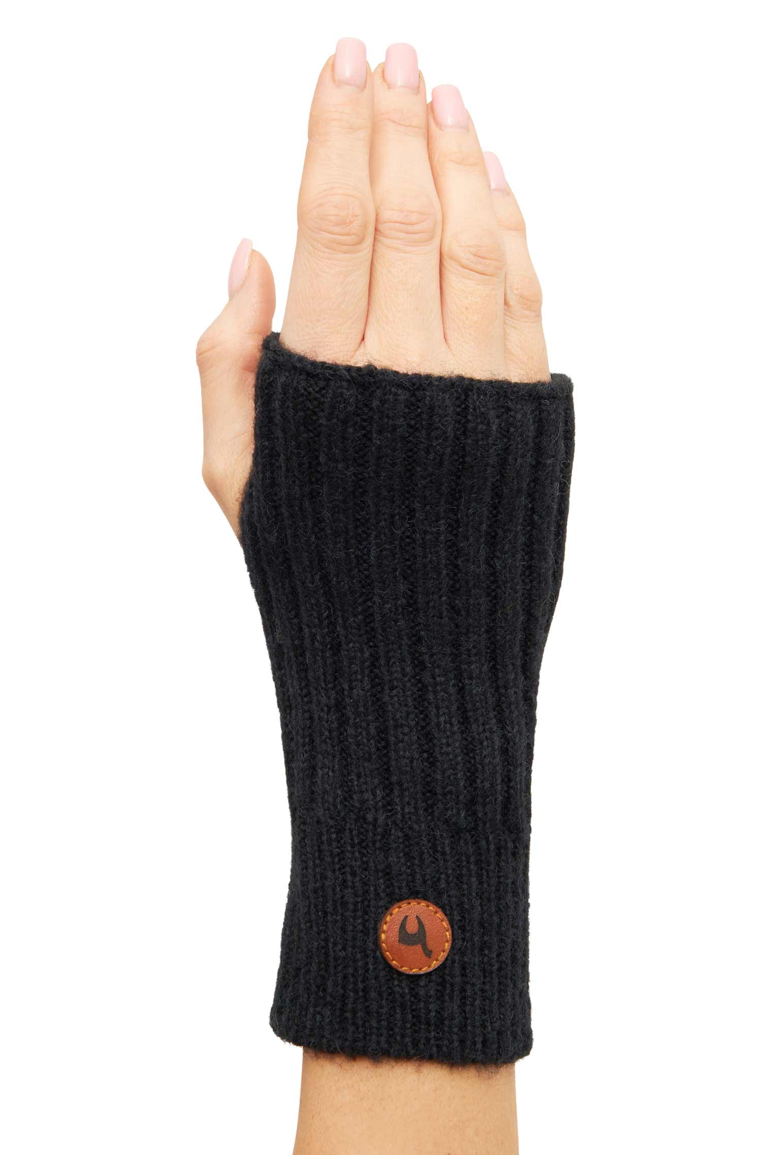 Alpaka Pulswärmer PACA-schwarz
