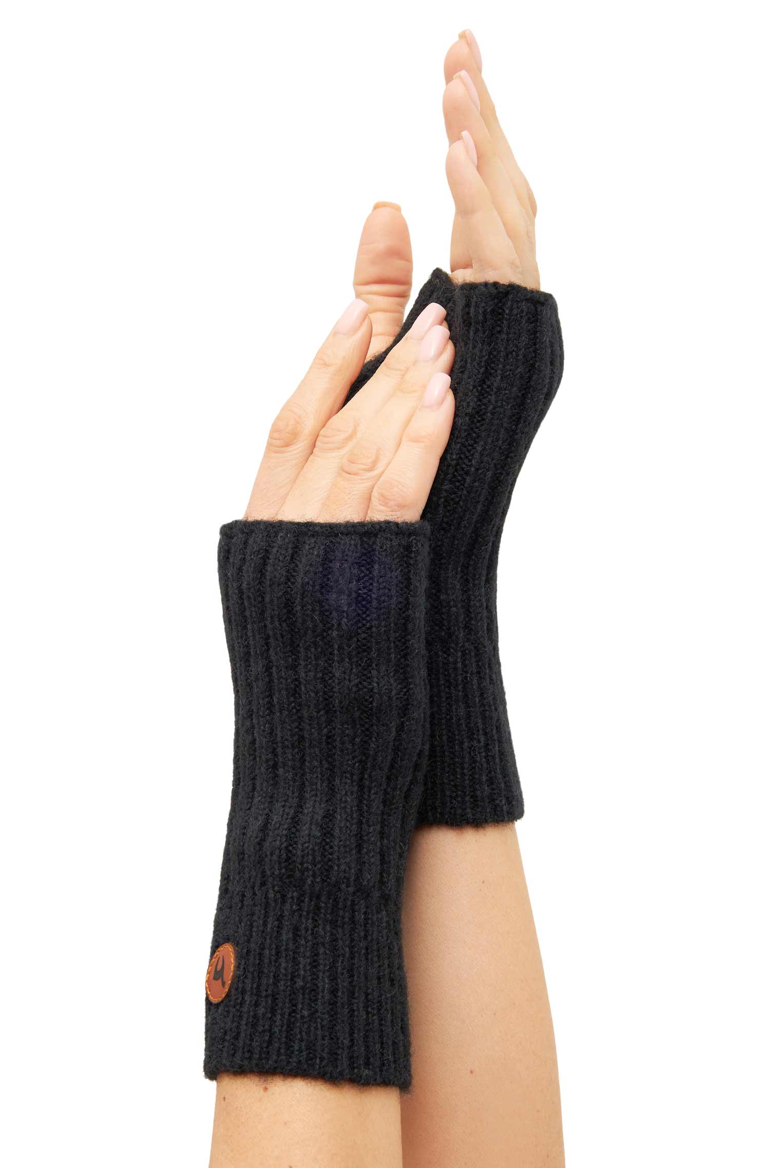 Alpaka Pulswärmer PACA-schwarz