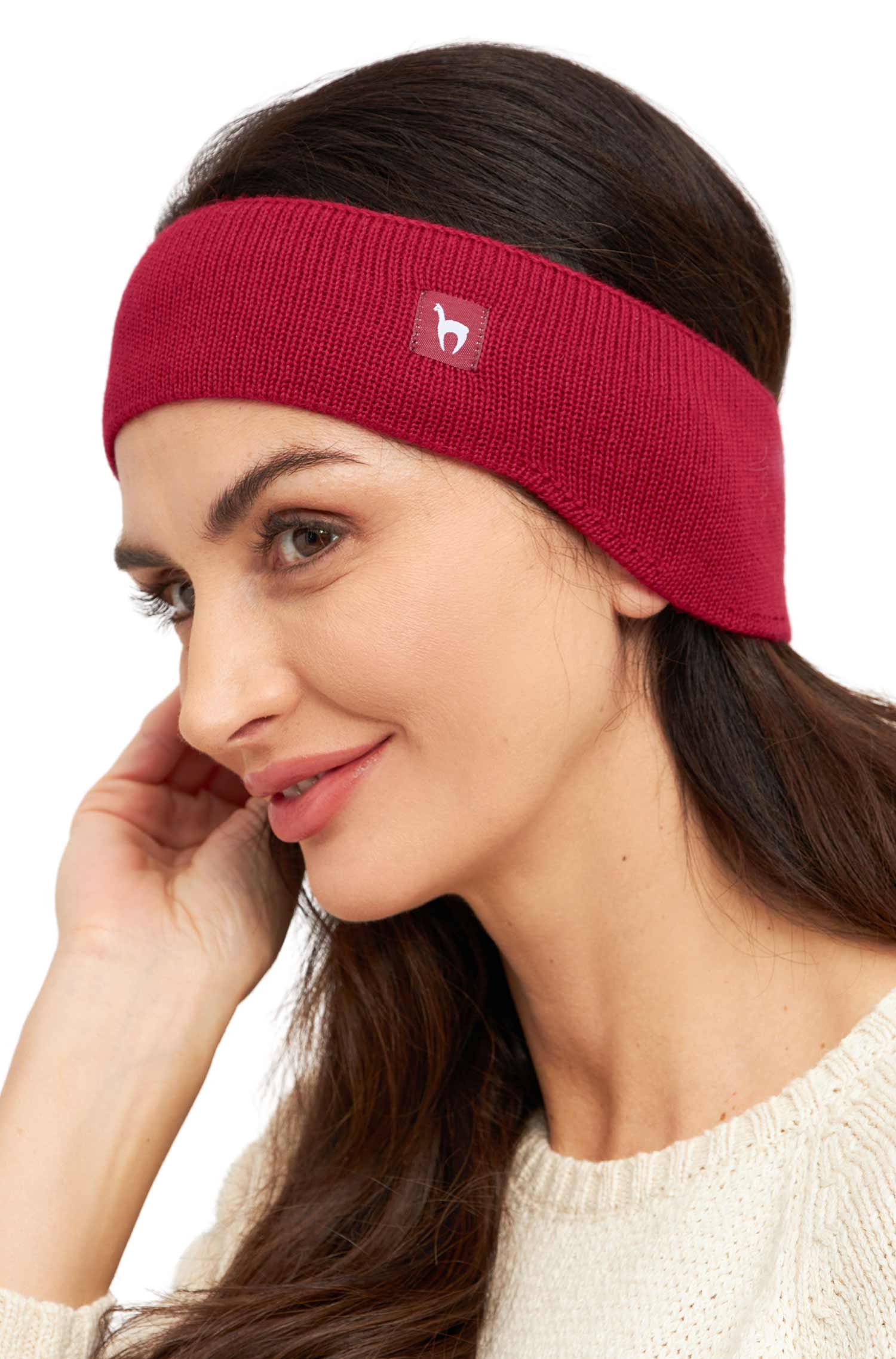 Alpaka Stirnband UNI-rot