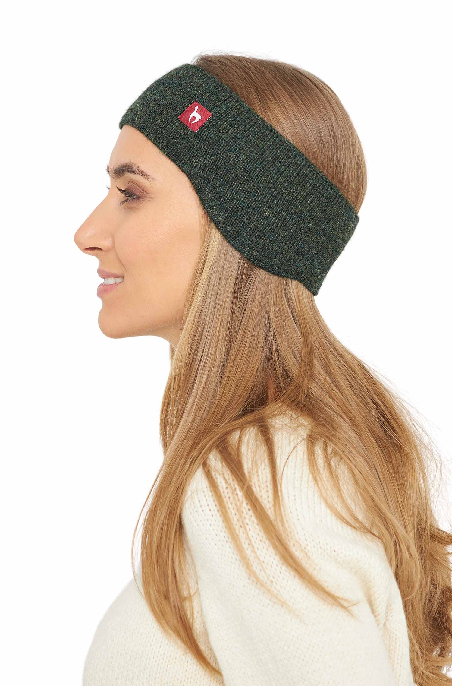 Alpaka Stirnband UNI-tannengrün