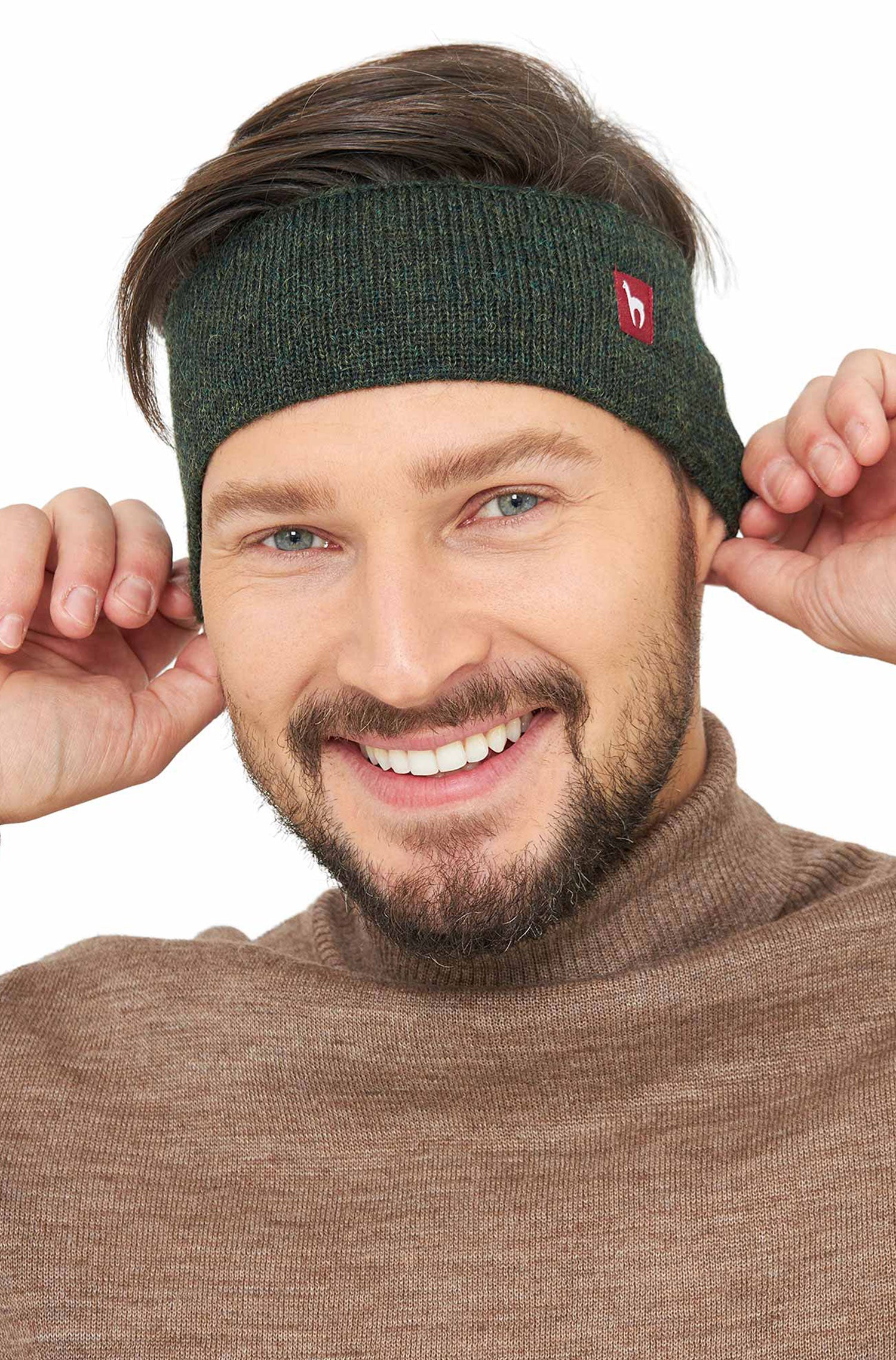 Alpaka Stirnband UNI-tannengrün