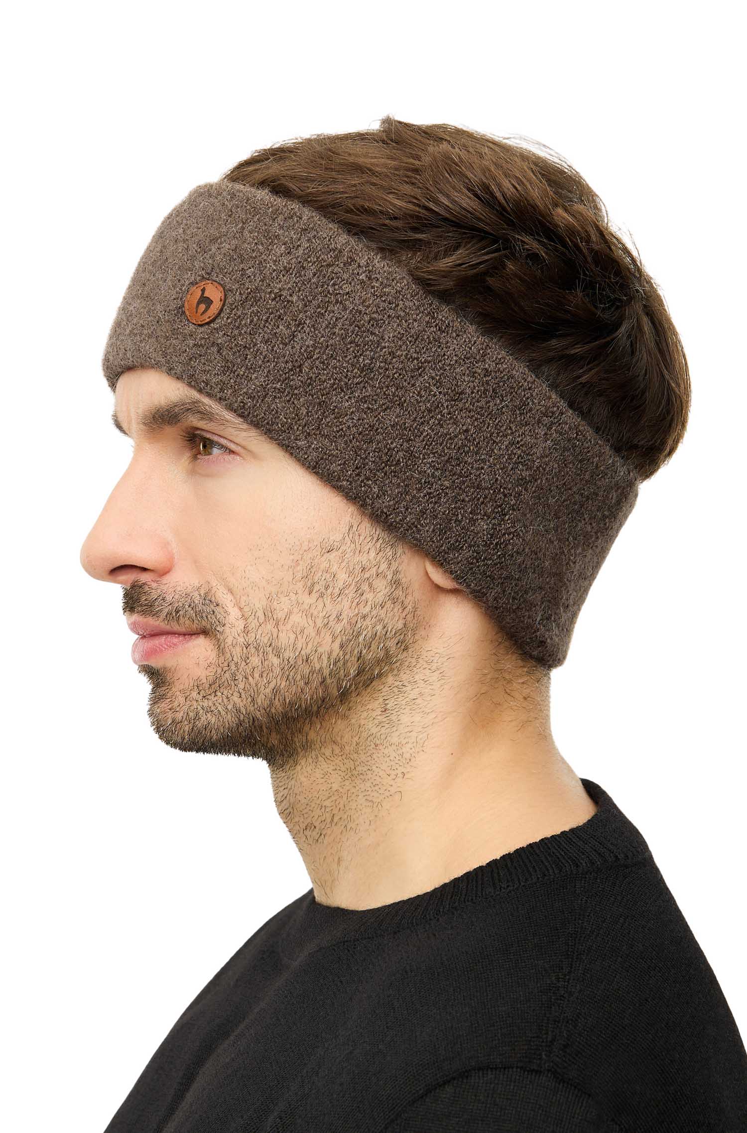 Alpaka Stirnband STRETCH-kakao