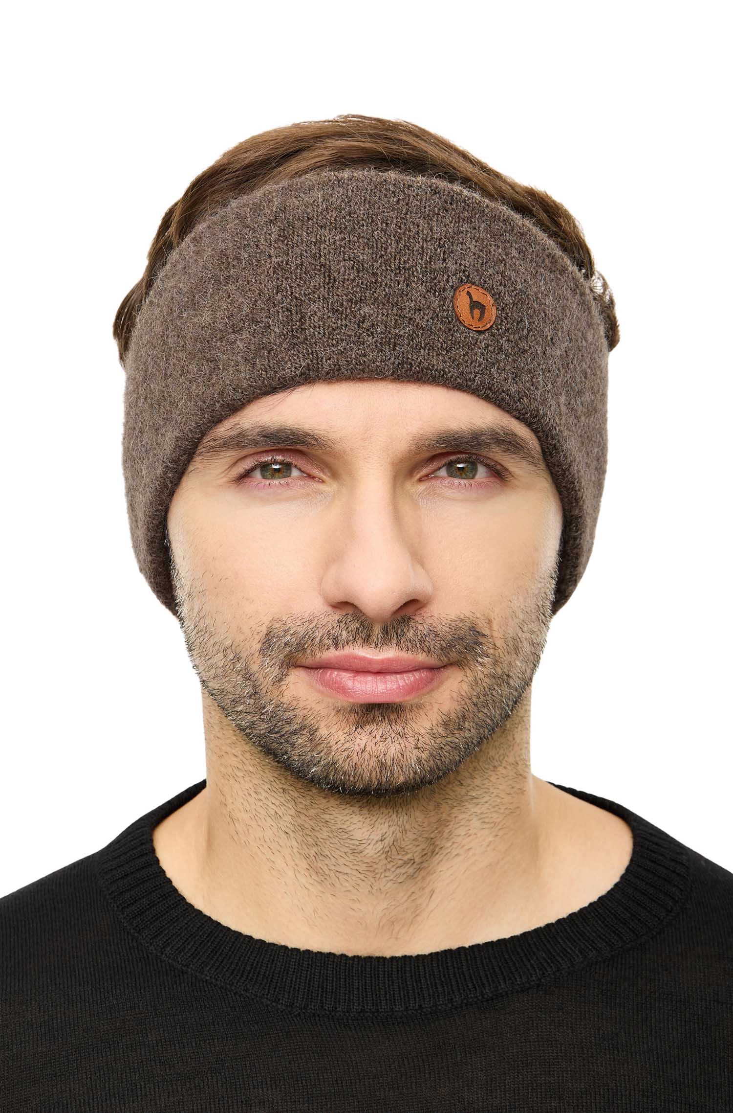Alpaka Stirnband STRETCH-kakao