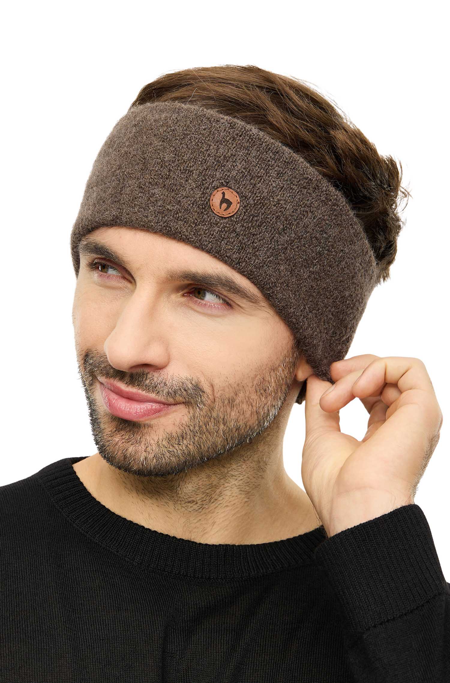 Alpaka Stirnband STRETCH-kakao