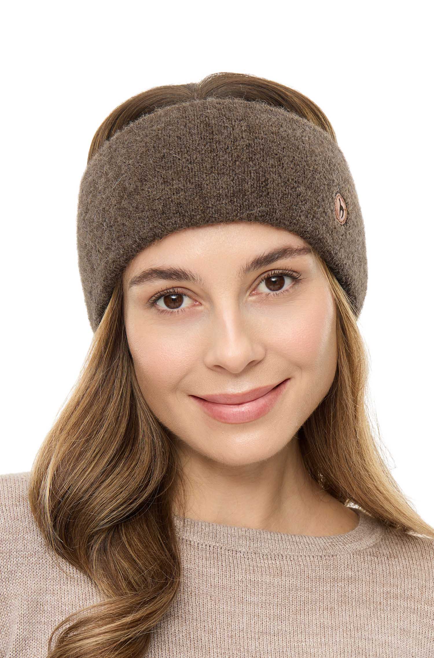 Alpaka Stirnband STRETCH-kakao