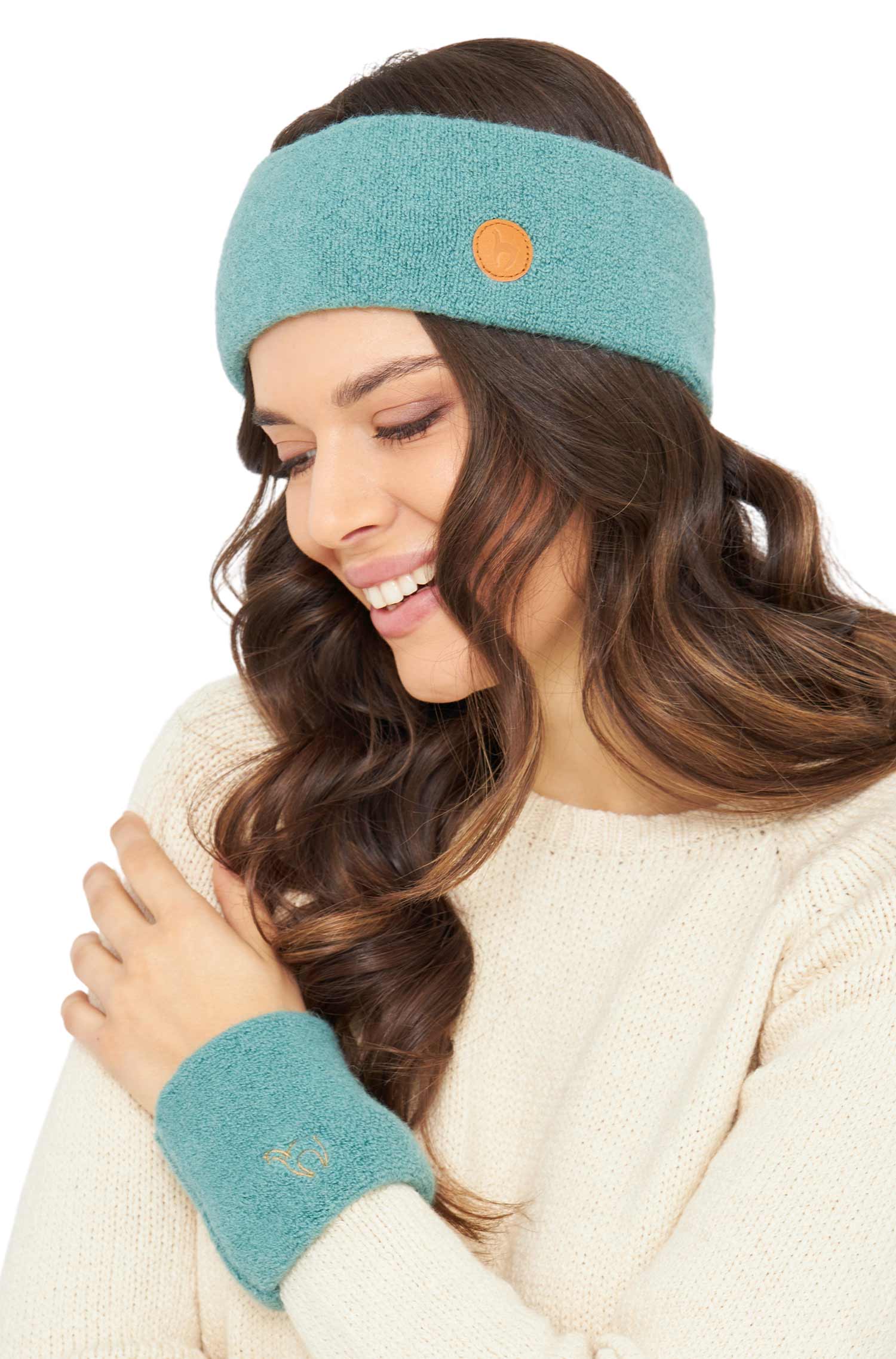 Alpaka Stirnband STRETCH-mint