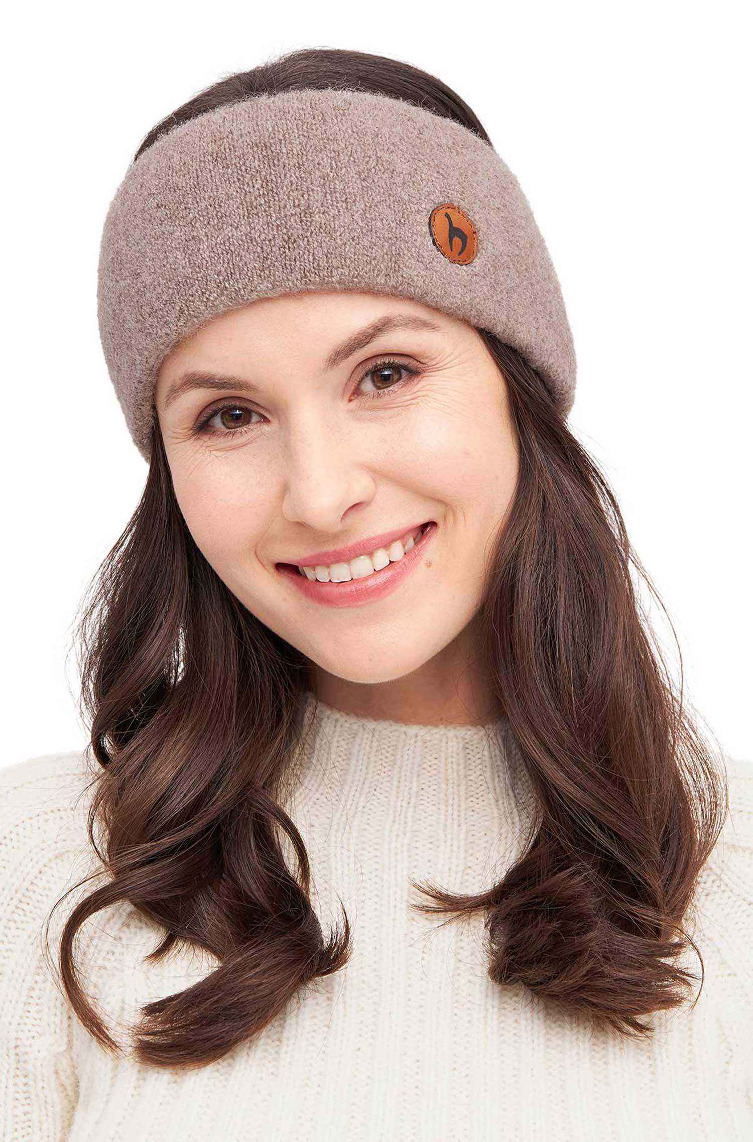 Alpaka Stirnband STRETCH-sand