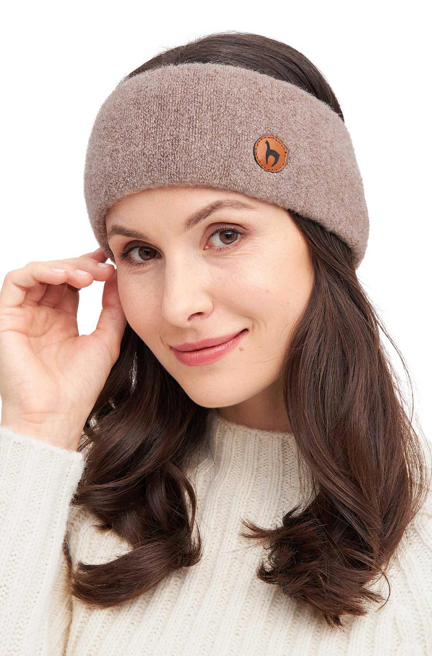 Alpaka Stirnband STRETCH-sand