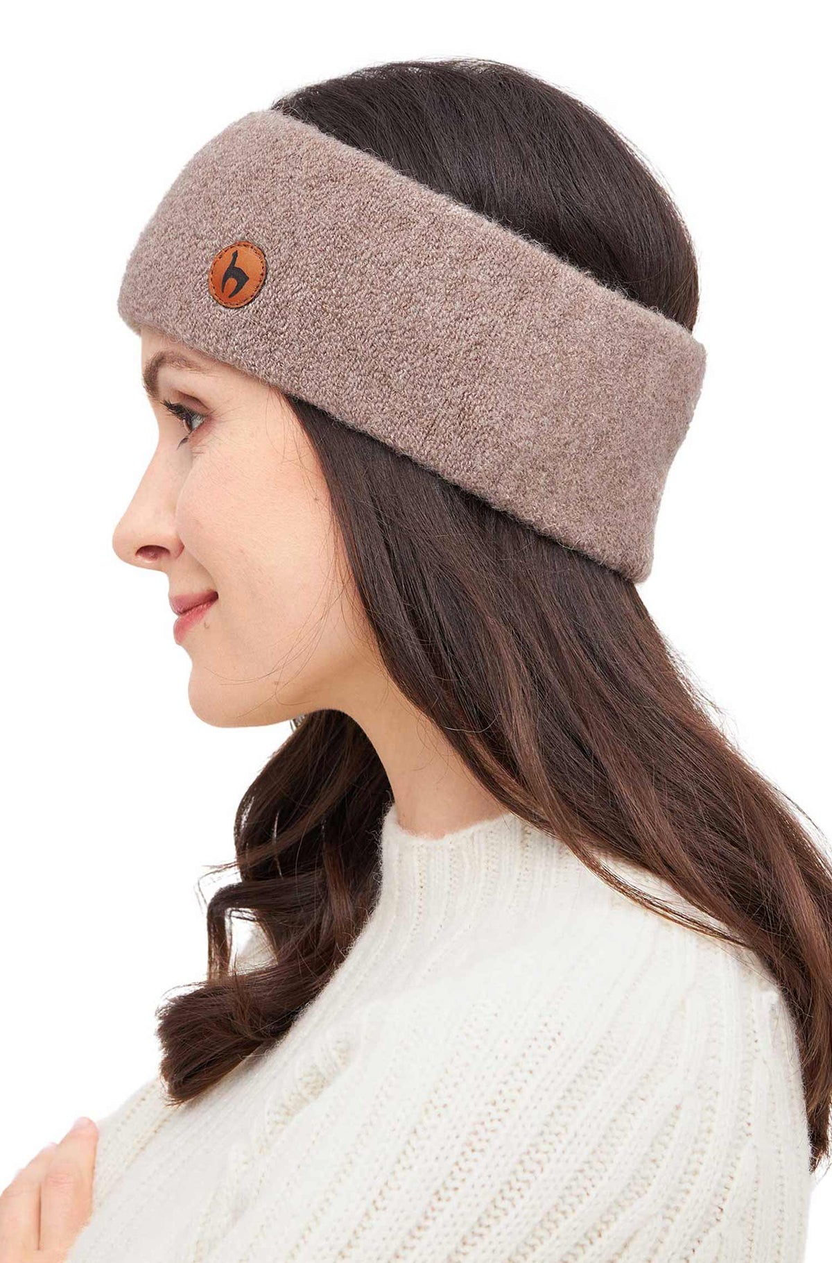Alpaka Stirnband STRETCH-sand