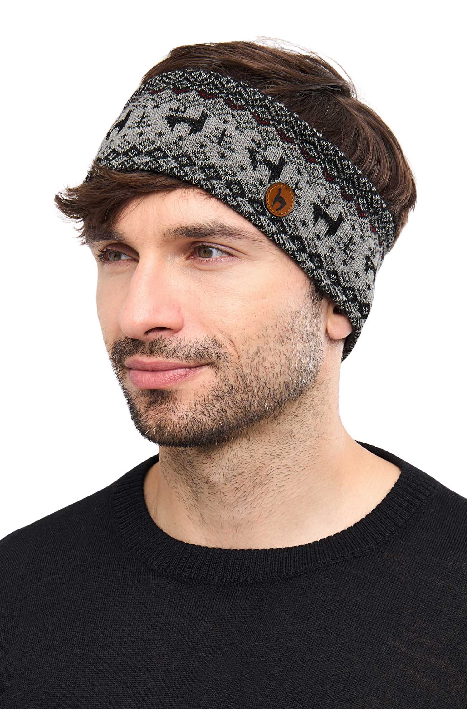 Alpaka Stirnband ANDEN VIENTOS-grau