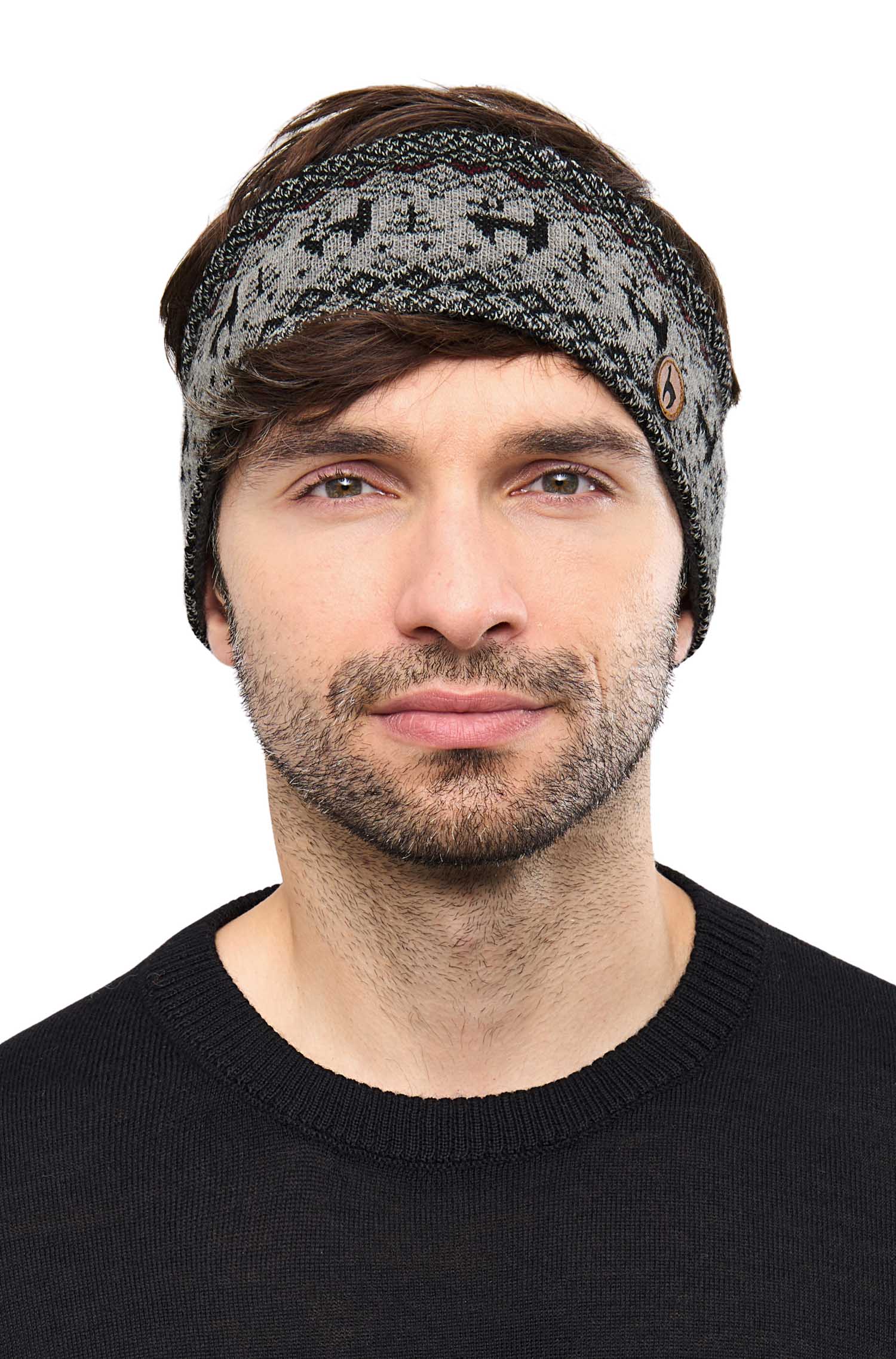 Alpaka Stirnband ANDEN VIENTOS-grau