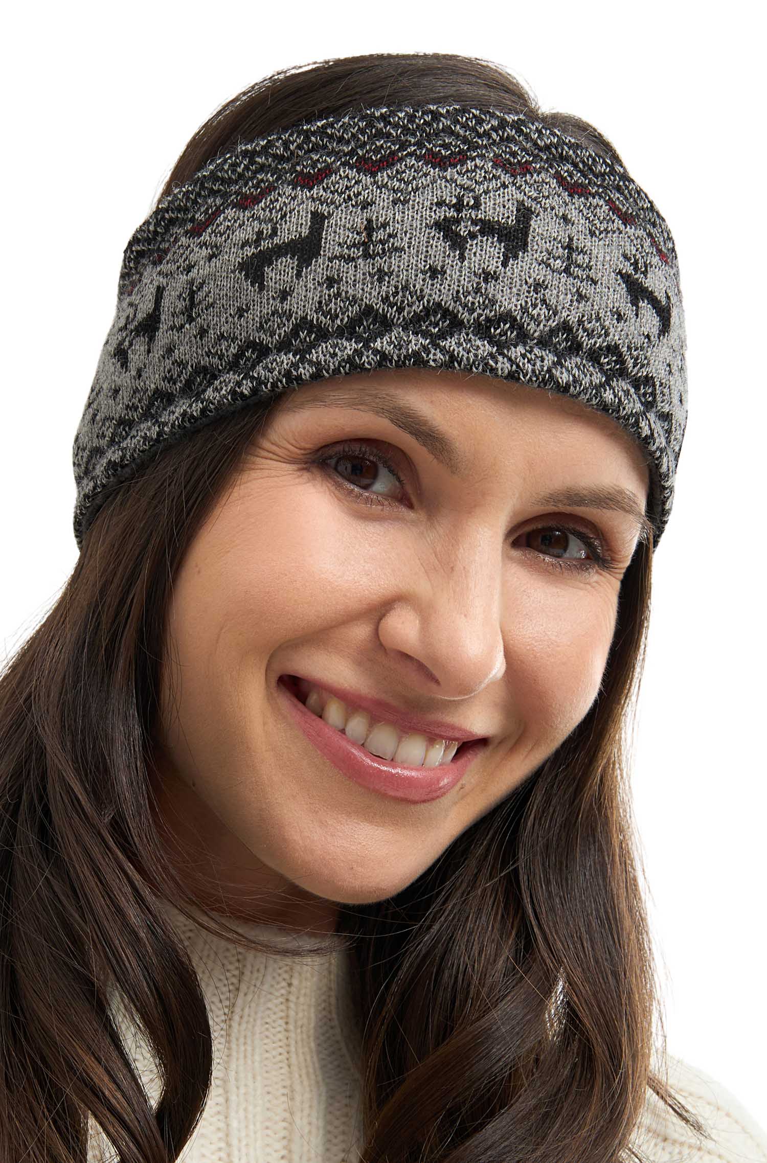 Alpaka Stirnband ANDEN VIENTOS-grau