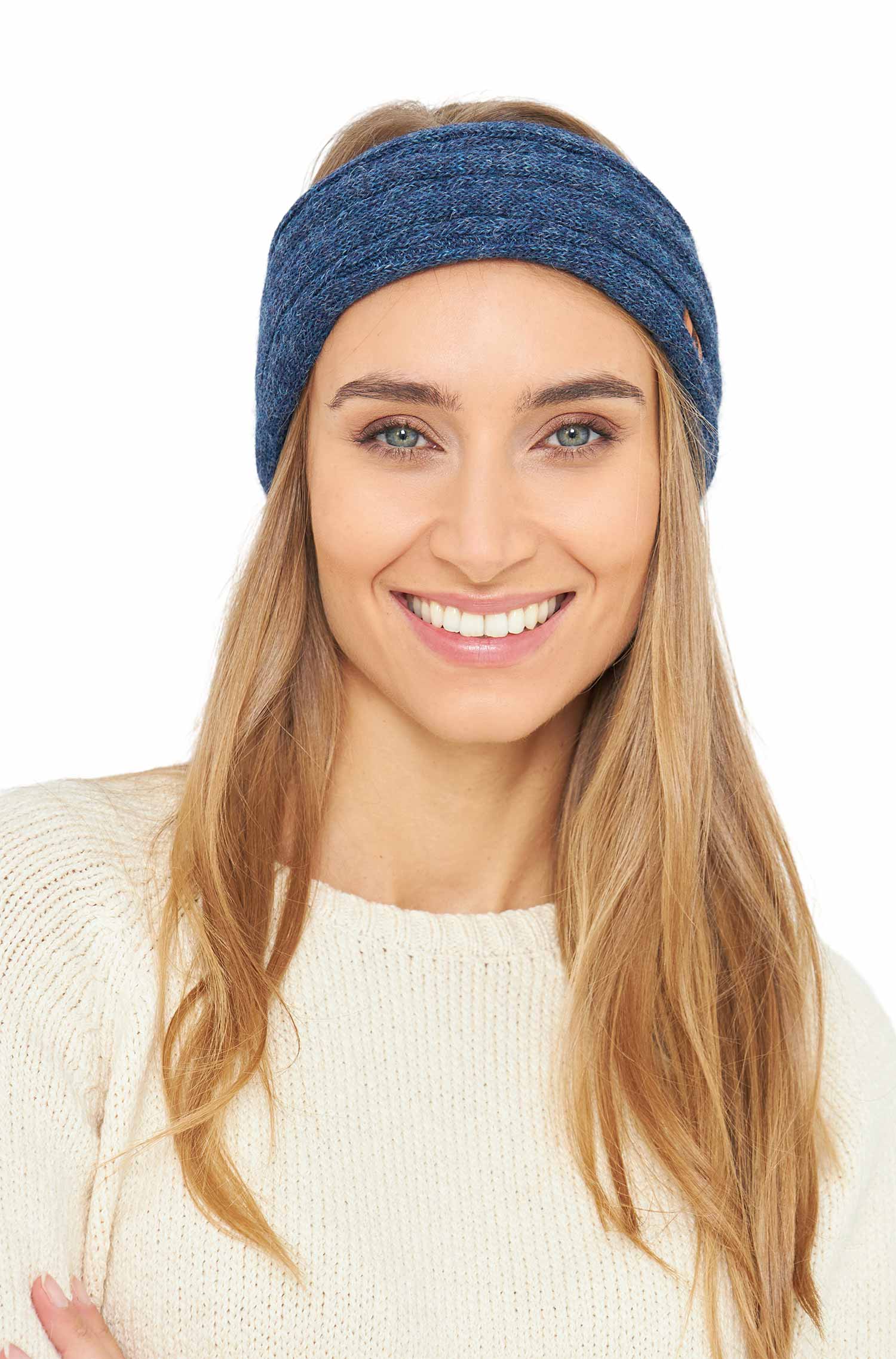 Alpaka Stirnband SUAVE-blau