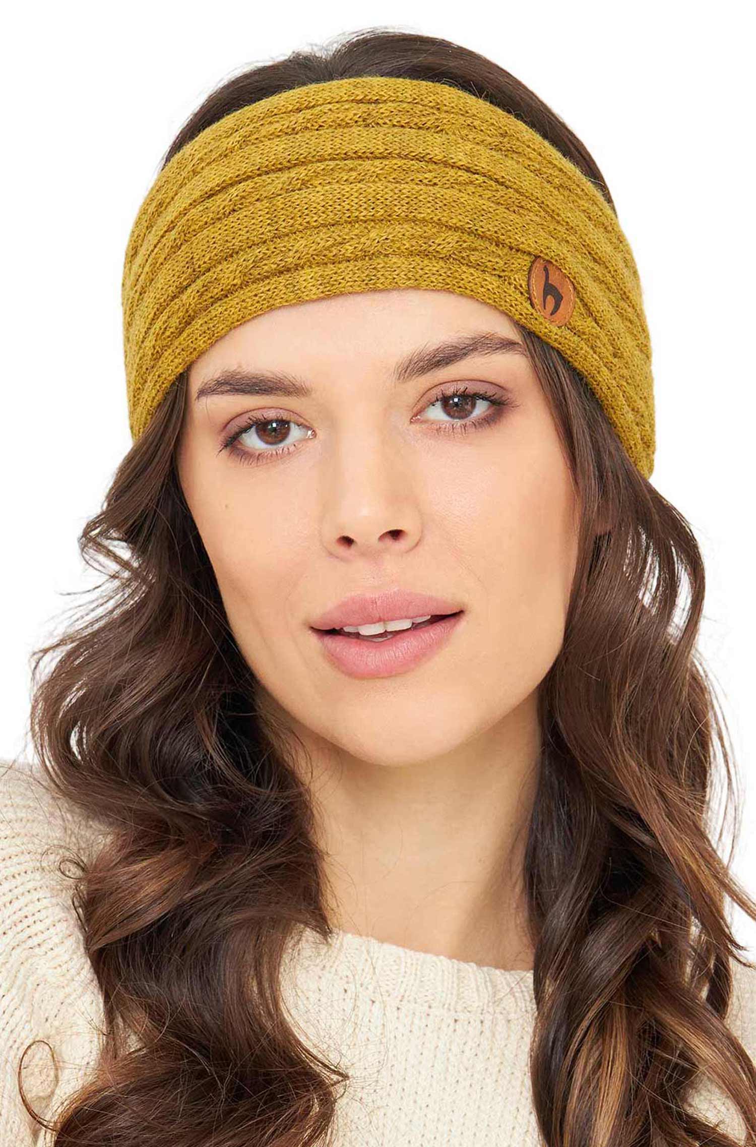 Alpaka Stirnband SUAVE-gelb