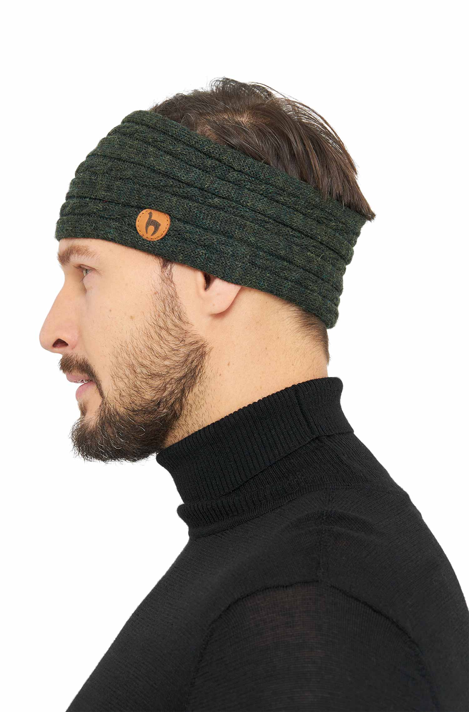 Alpaka Stirnband SUAVE-tannengrün