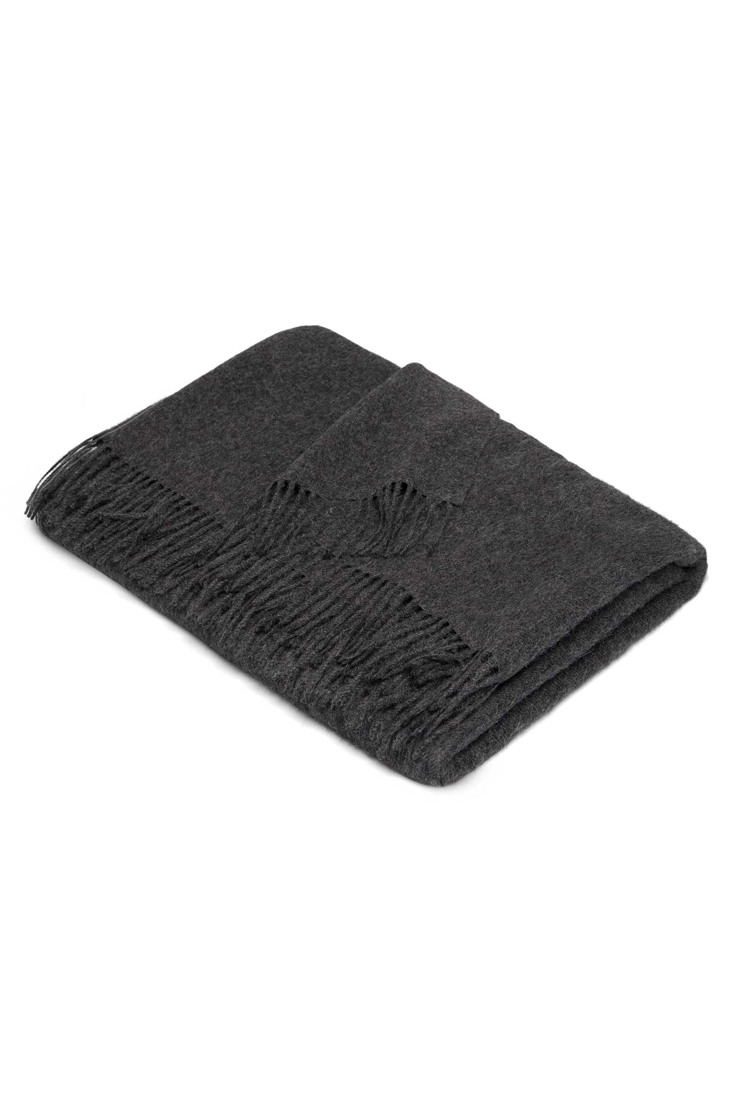 Alpaka Decke UNI-dunkelgrau