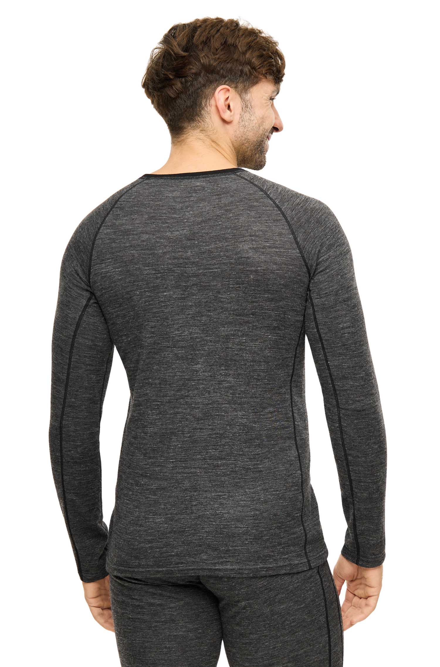 Alpaka Langarmshirt THERMO-anthrazit