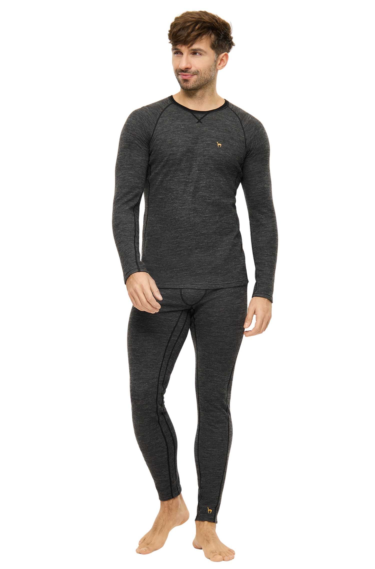 Alpaka Langarmshirt THERMO-anthrazit