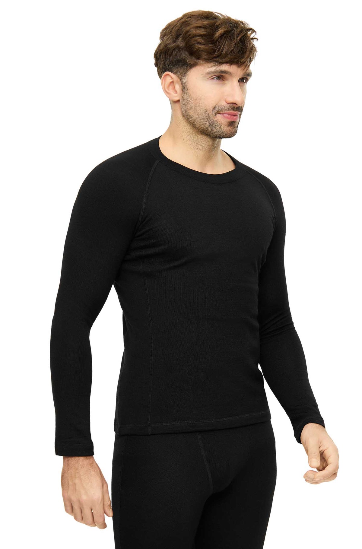 Alpaka Thermo-Shirt PEDRO-schwarz