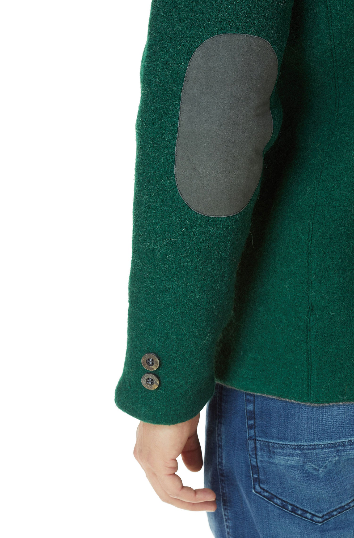 Alpaka Trachtenjacke FELIX aus Alpaka und Wolle-jagdgrün