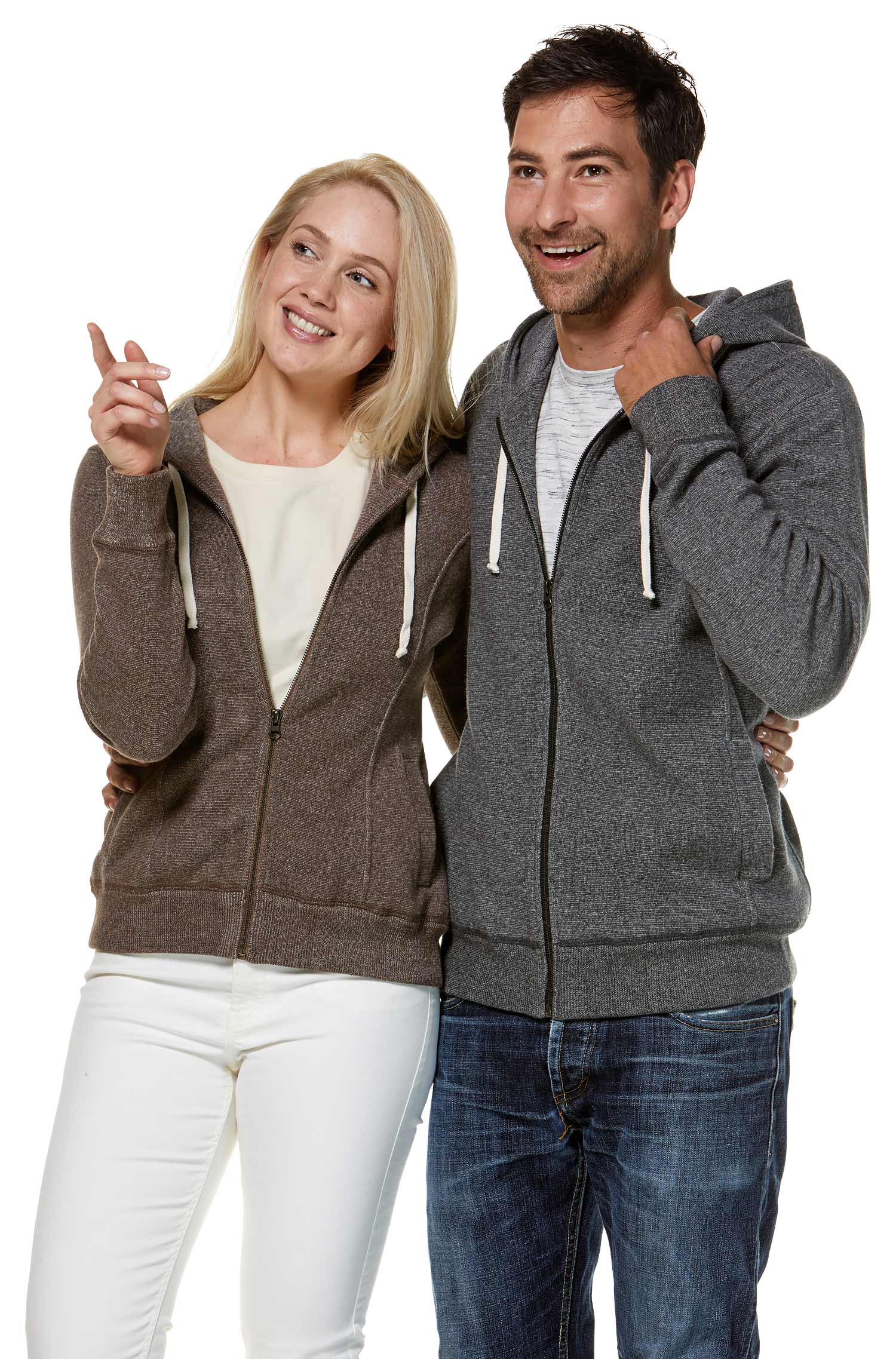 Kapuzen HOODY aus Pima Baumwolle und Royal Alpaka-anthrazit