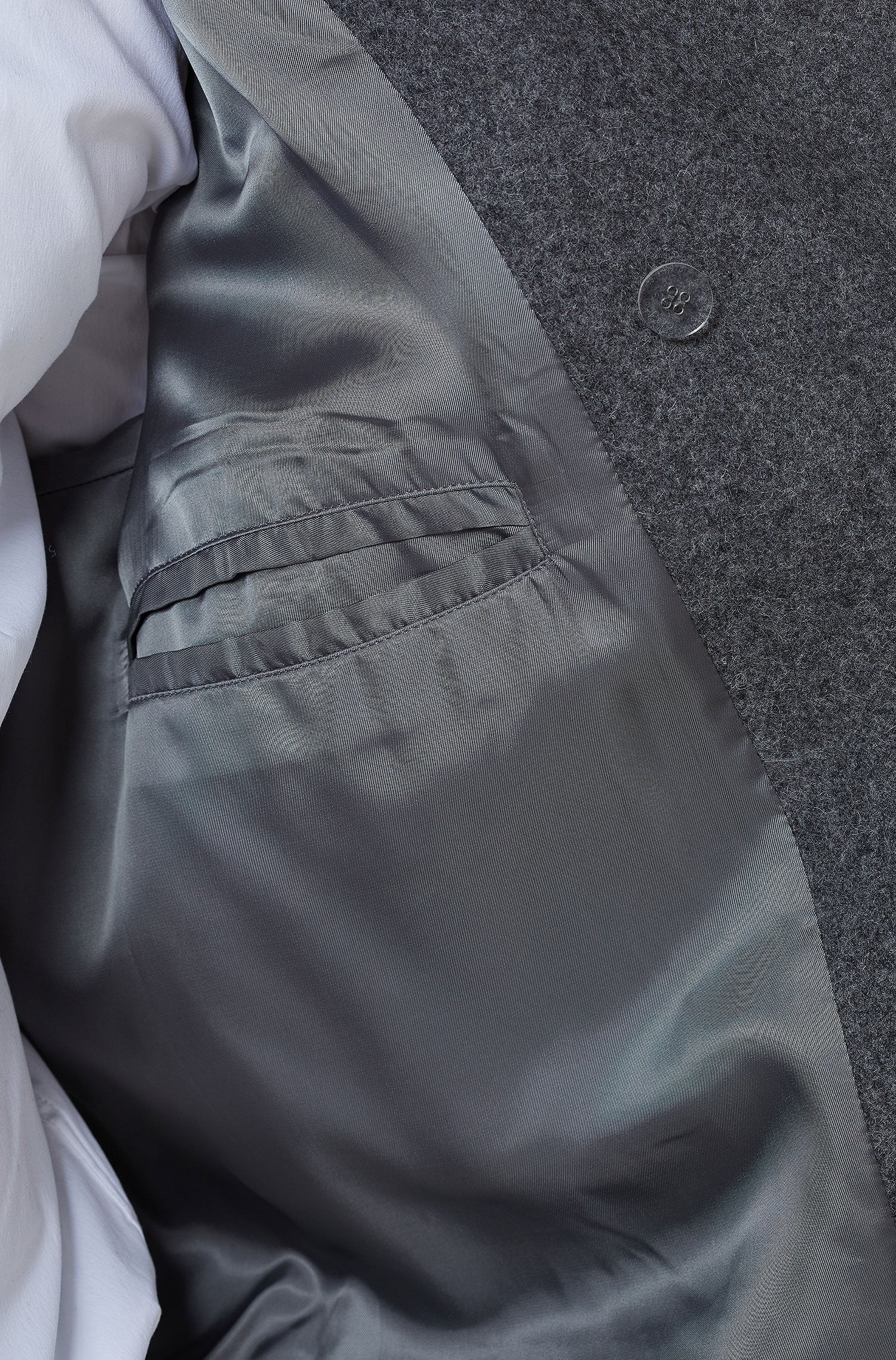 Alpaka Mantel COLANI aus Alpaka und Woll-Mix-grau