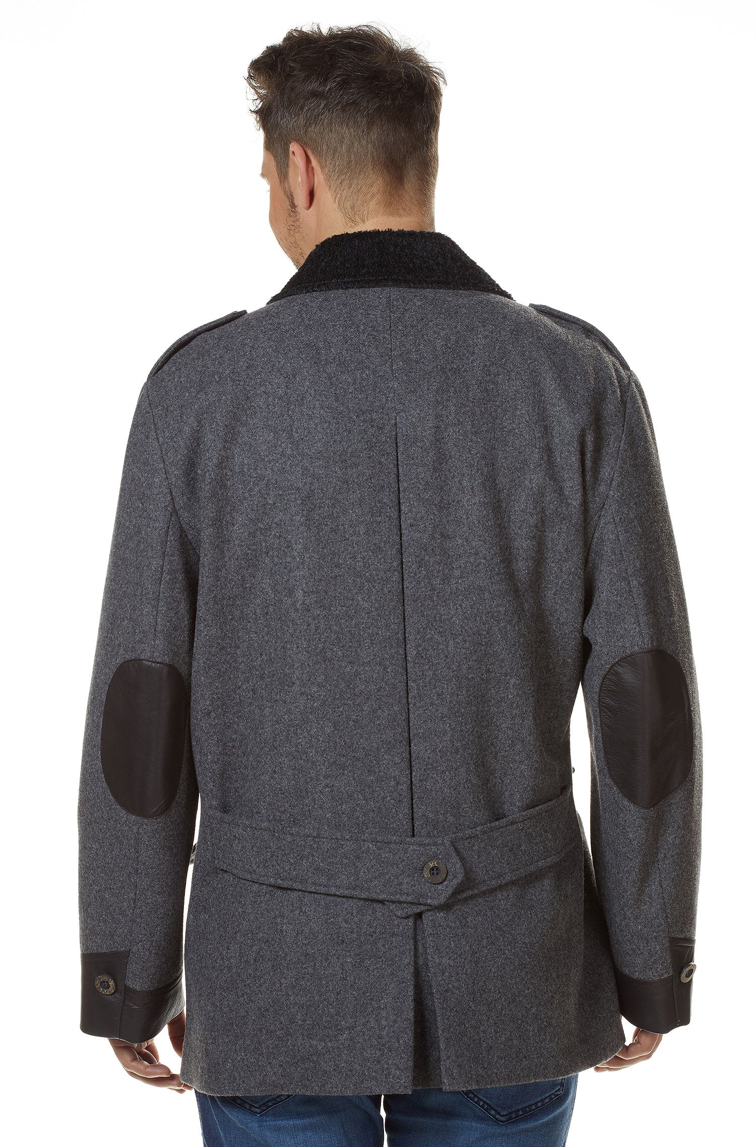 Alpaka Mantel COLANI aus Alpaka und Woll-Mix-grau