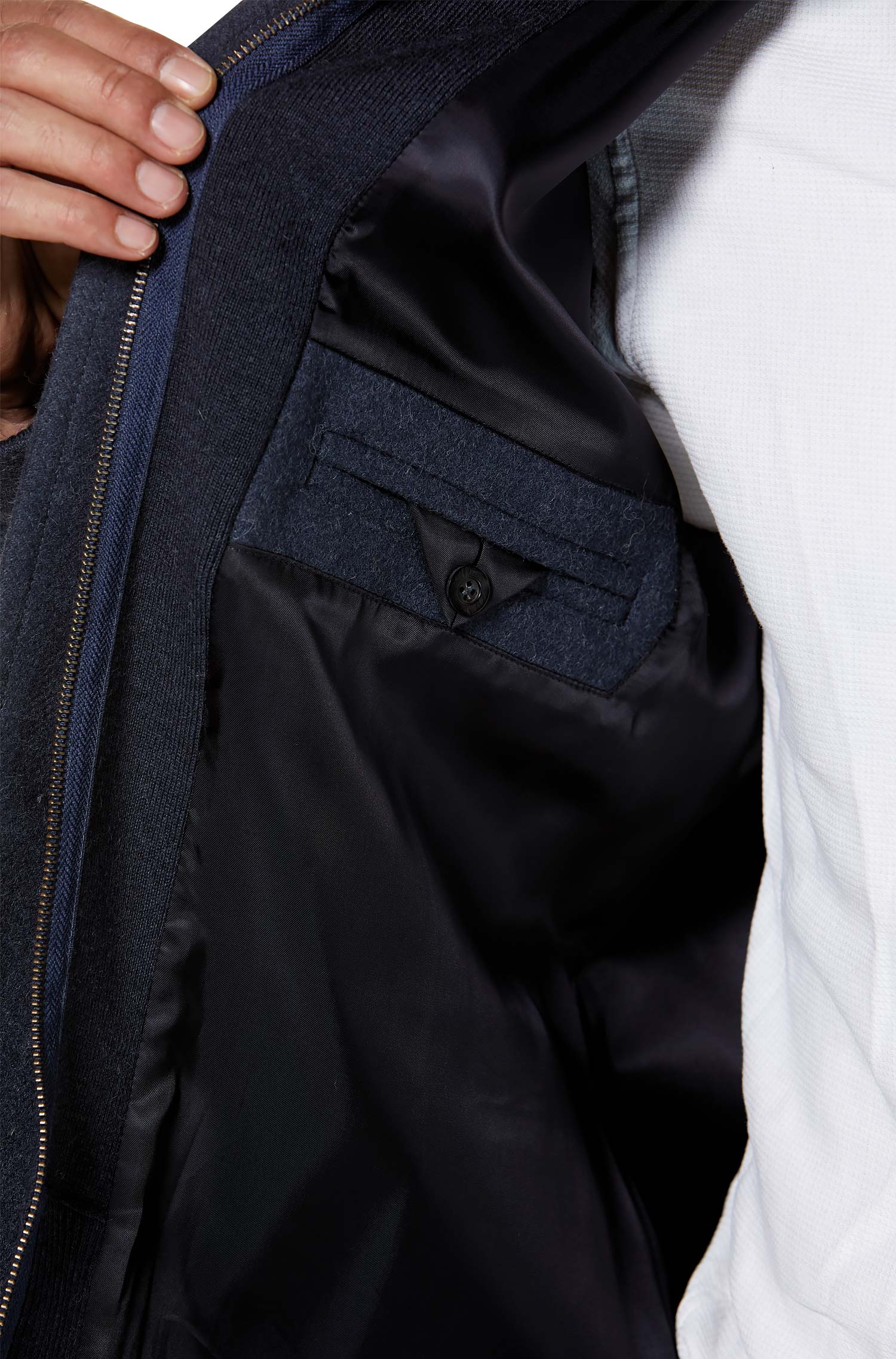 Alpaka Mantel PABLO aus Alpaka und Woll-Mix-blau