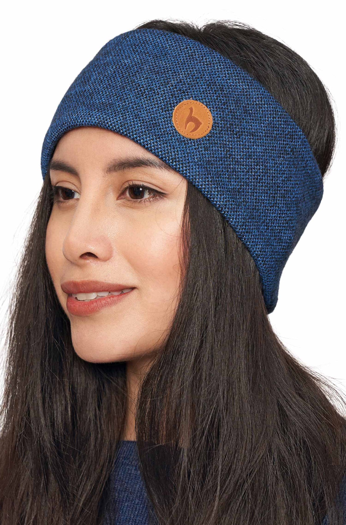 Alpaka Stirnband ALPACA SPORT-blau