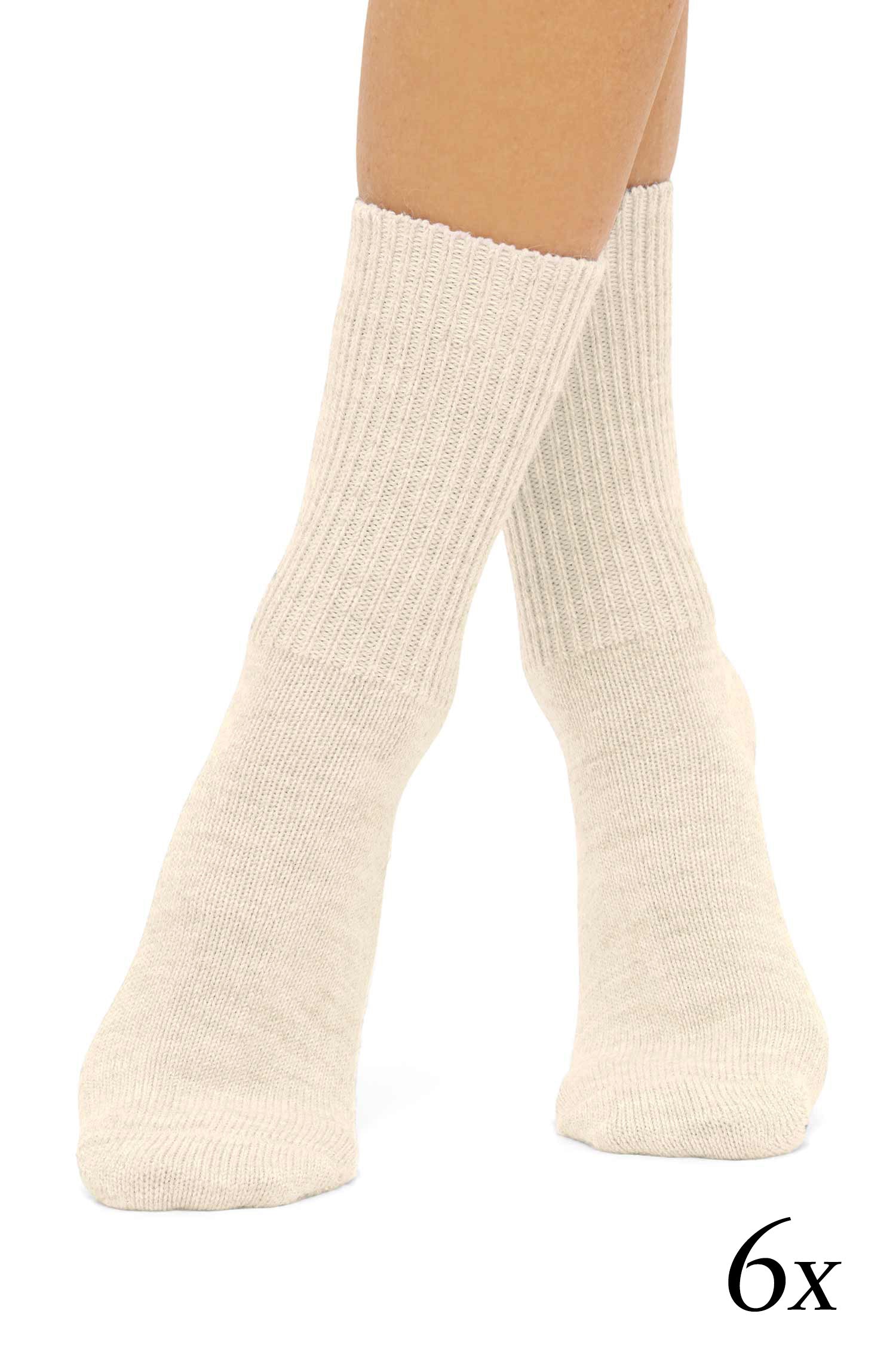 Alpaka Socken SOFT | 6er-Pack-natur