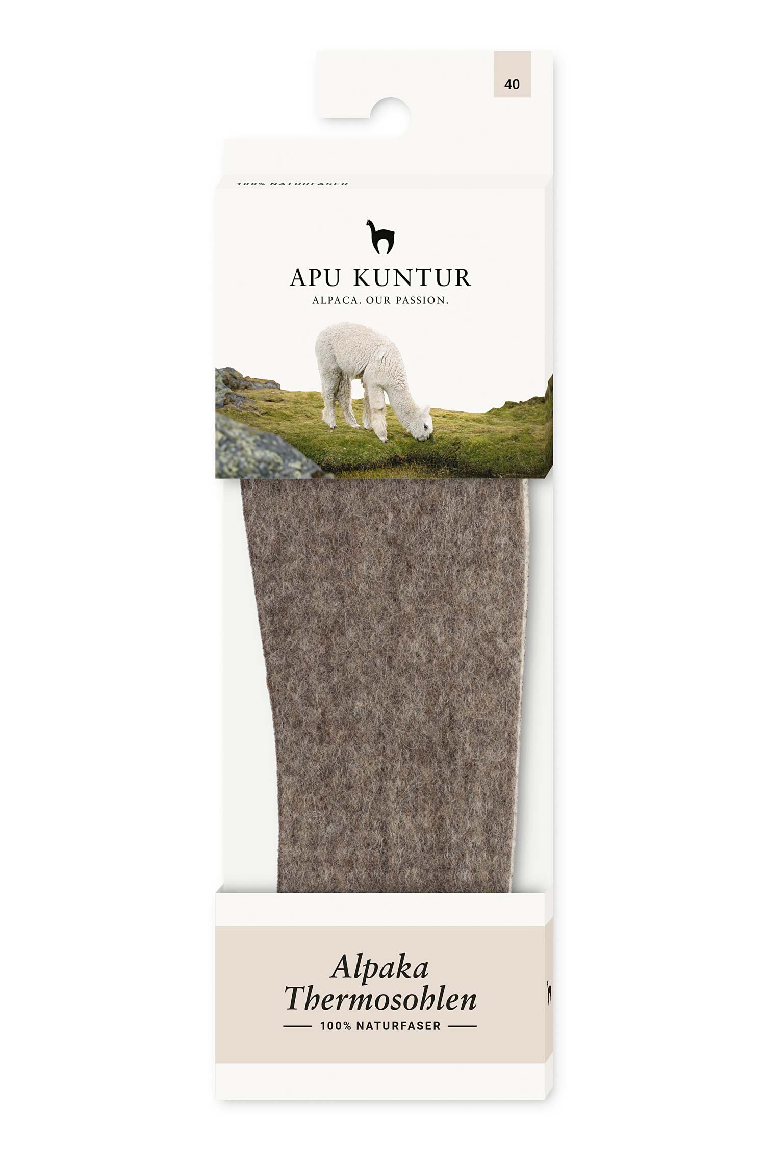 Alpaka Sohlen THERMO-braun