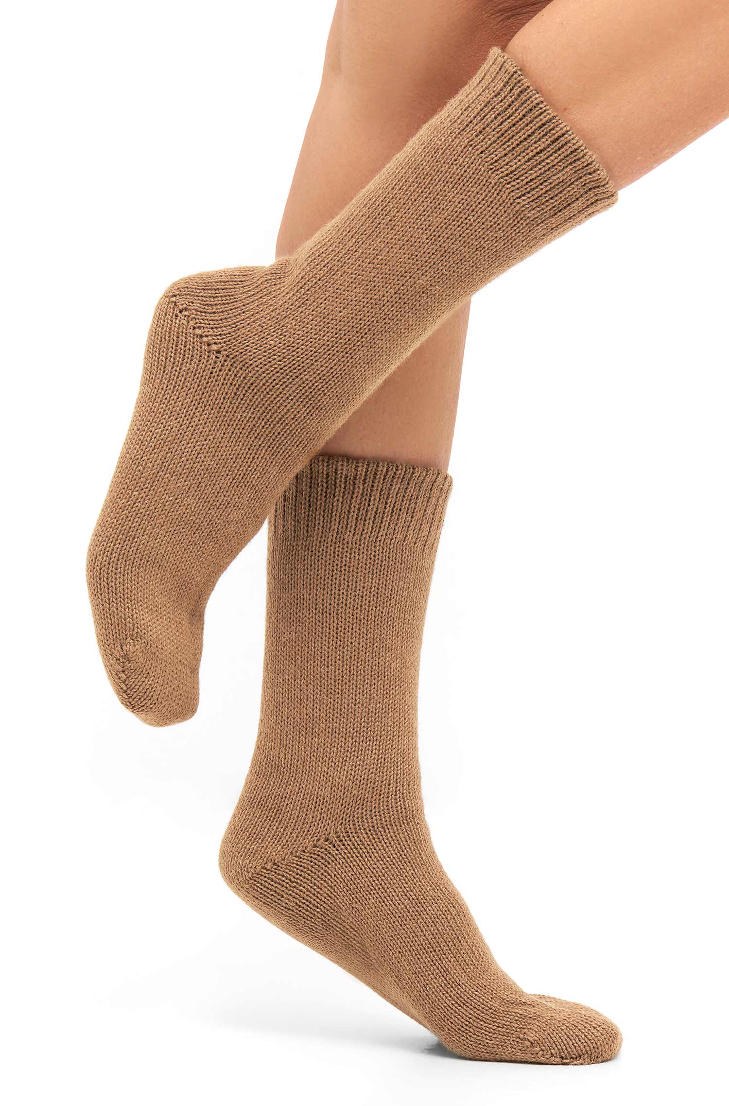 Alpaka Socken WENDE | wendbar-braun/kamel