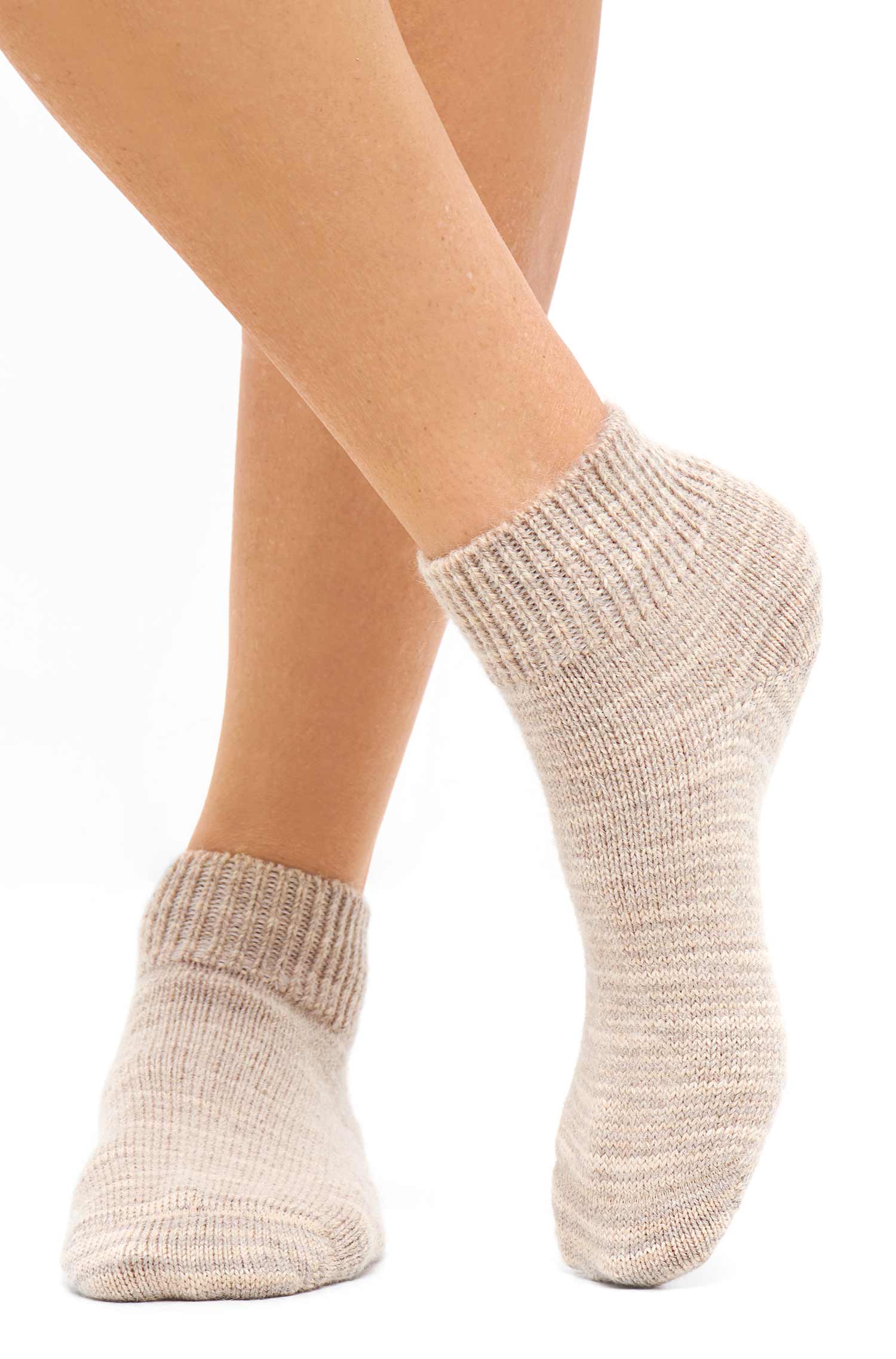 Alpaka Socken FREIZEIT-sand meliert