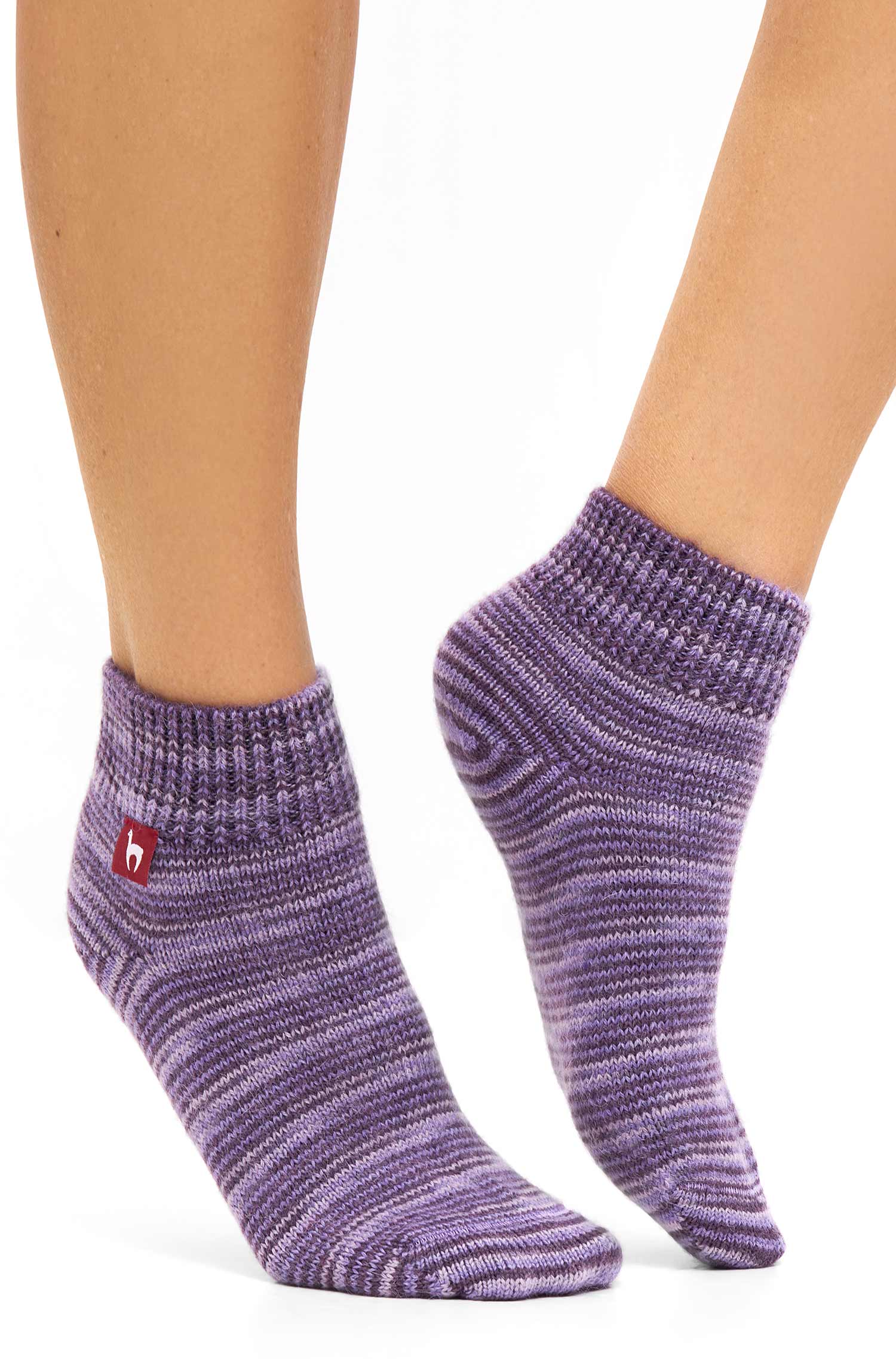 Alpaka Socken FREIZEIT | 6er Pack-violett meliert