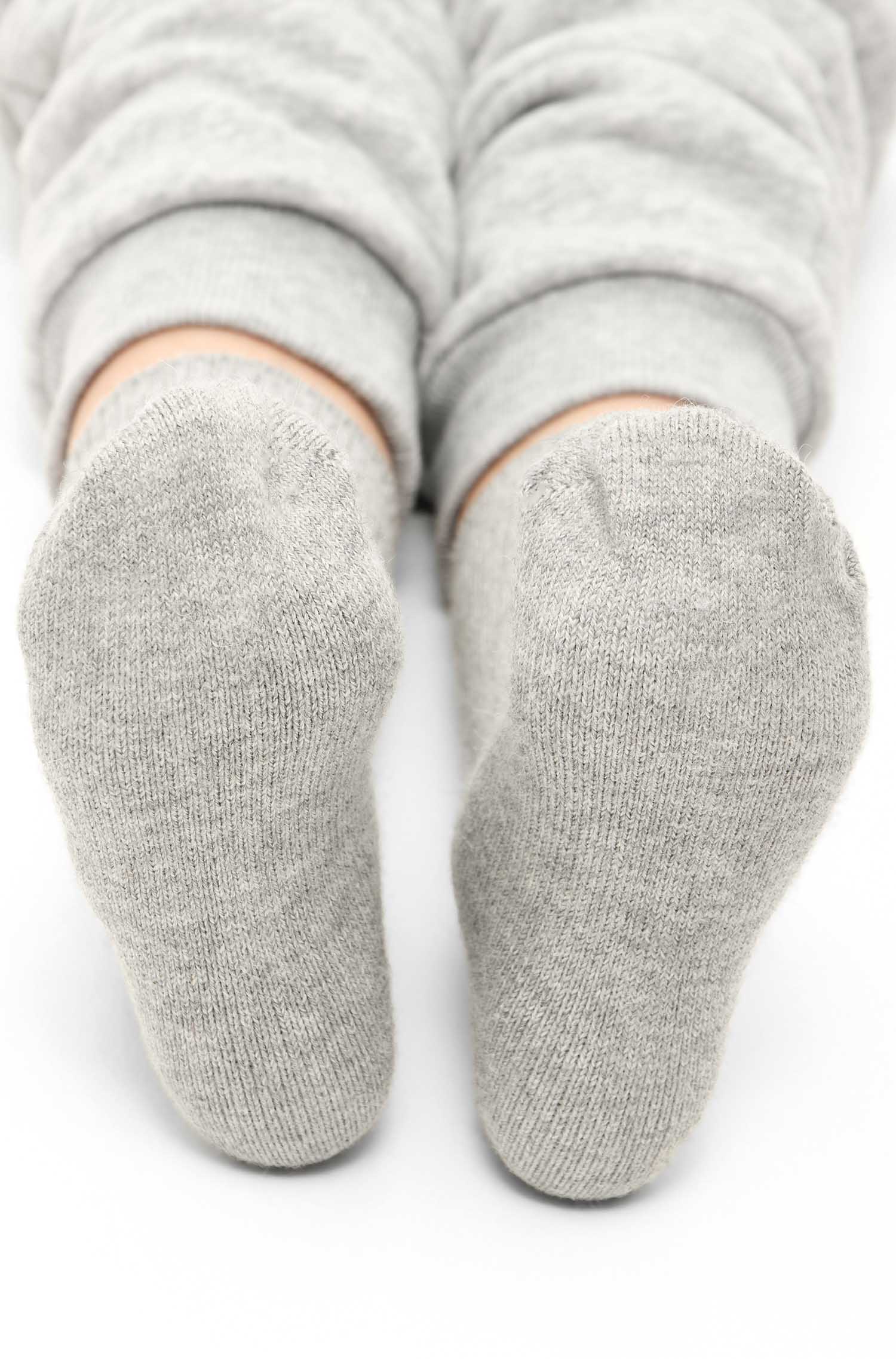 Alpaka Socken SOFT-silbergrau