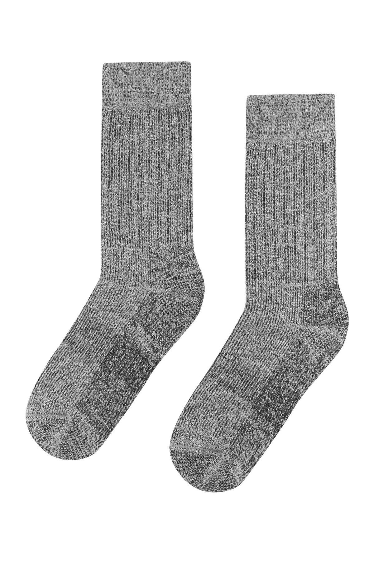 Alpaka Socken KUSCHEL-grau meliert