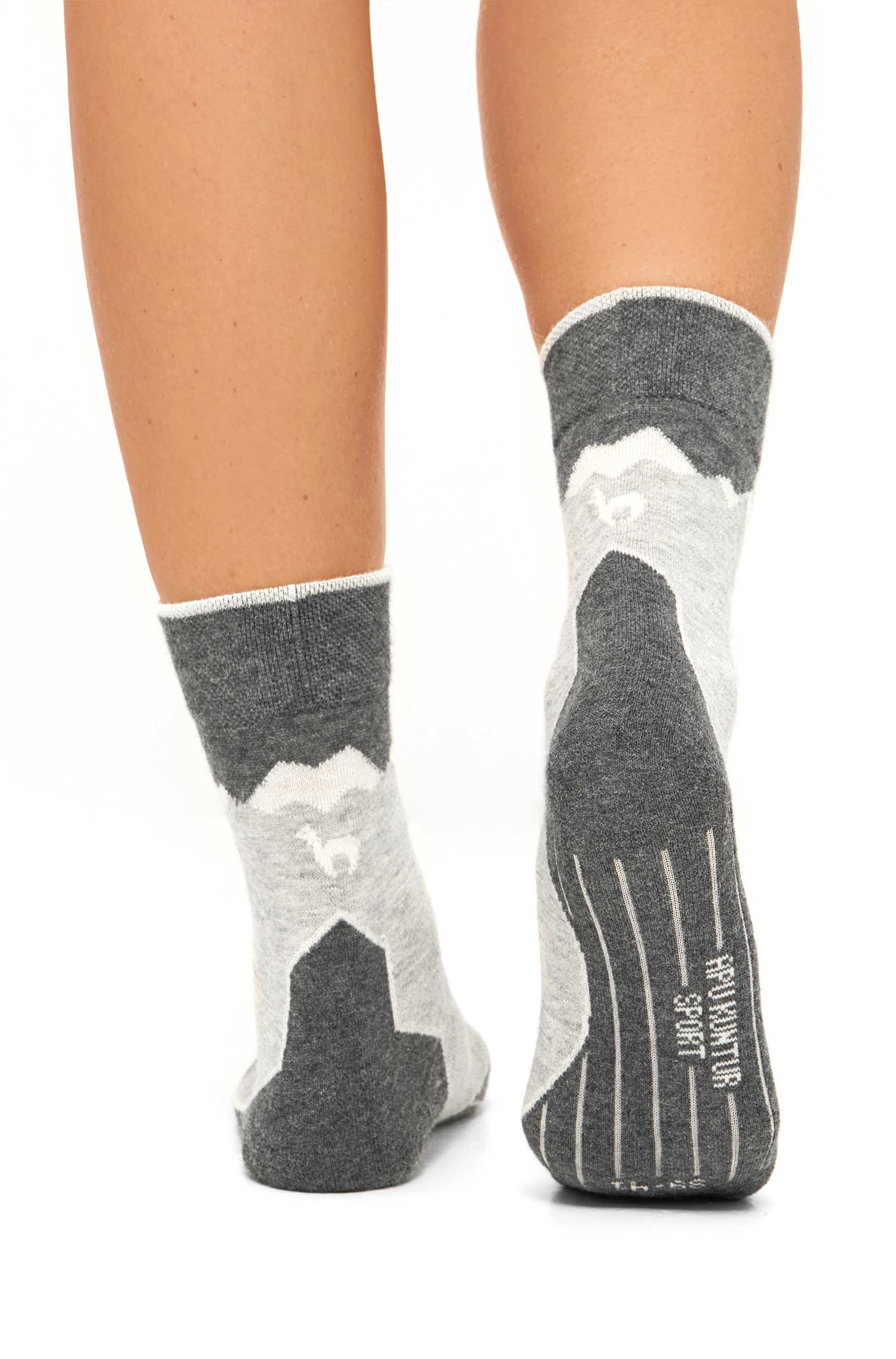 Alpaka WANDERSOCKEN-grau/silber