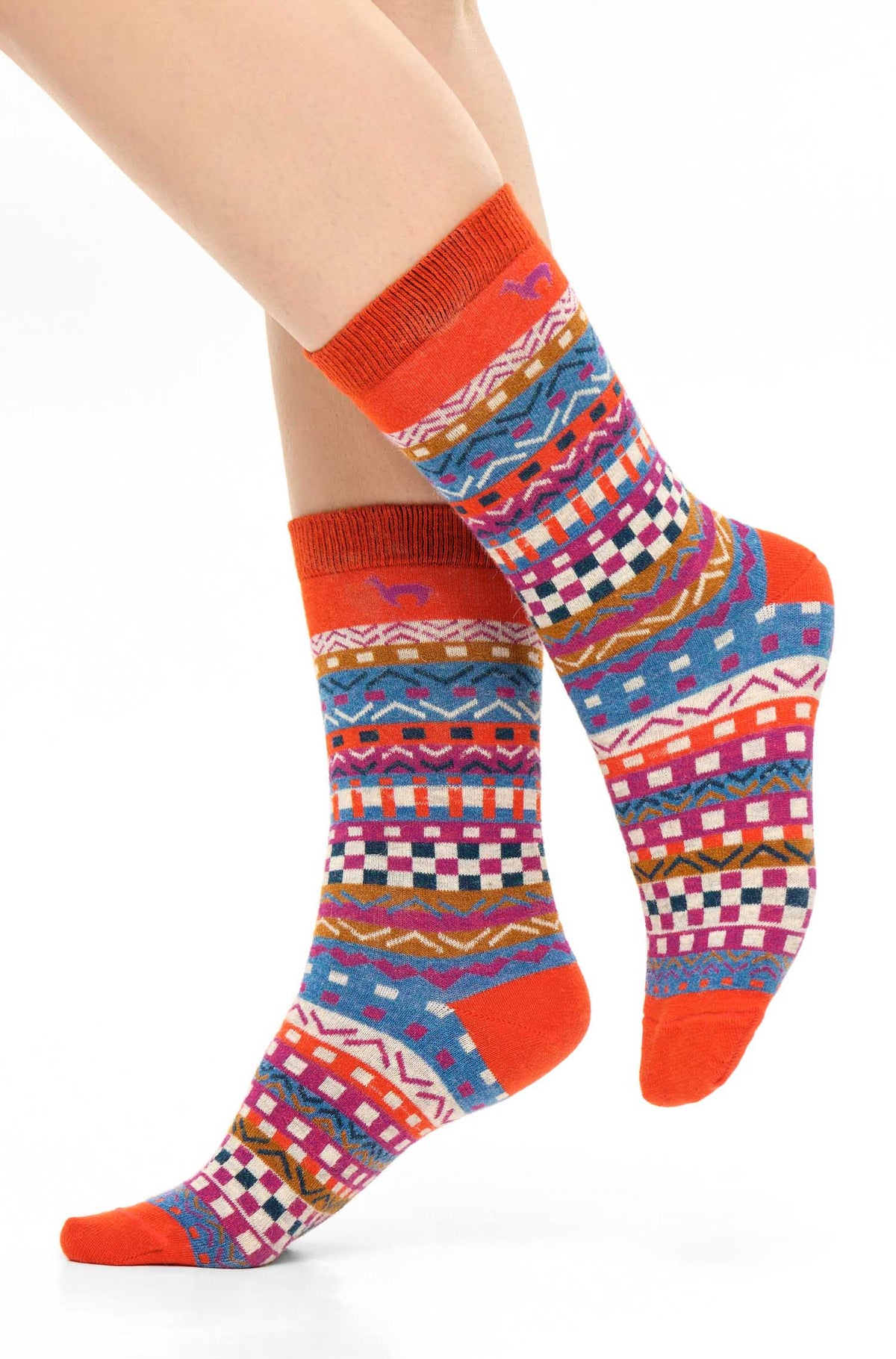 Alpaka Socken CALEIDO-mehrfarbig