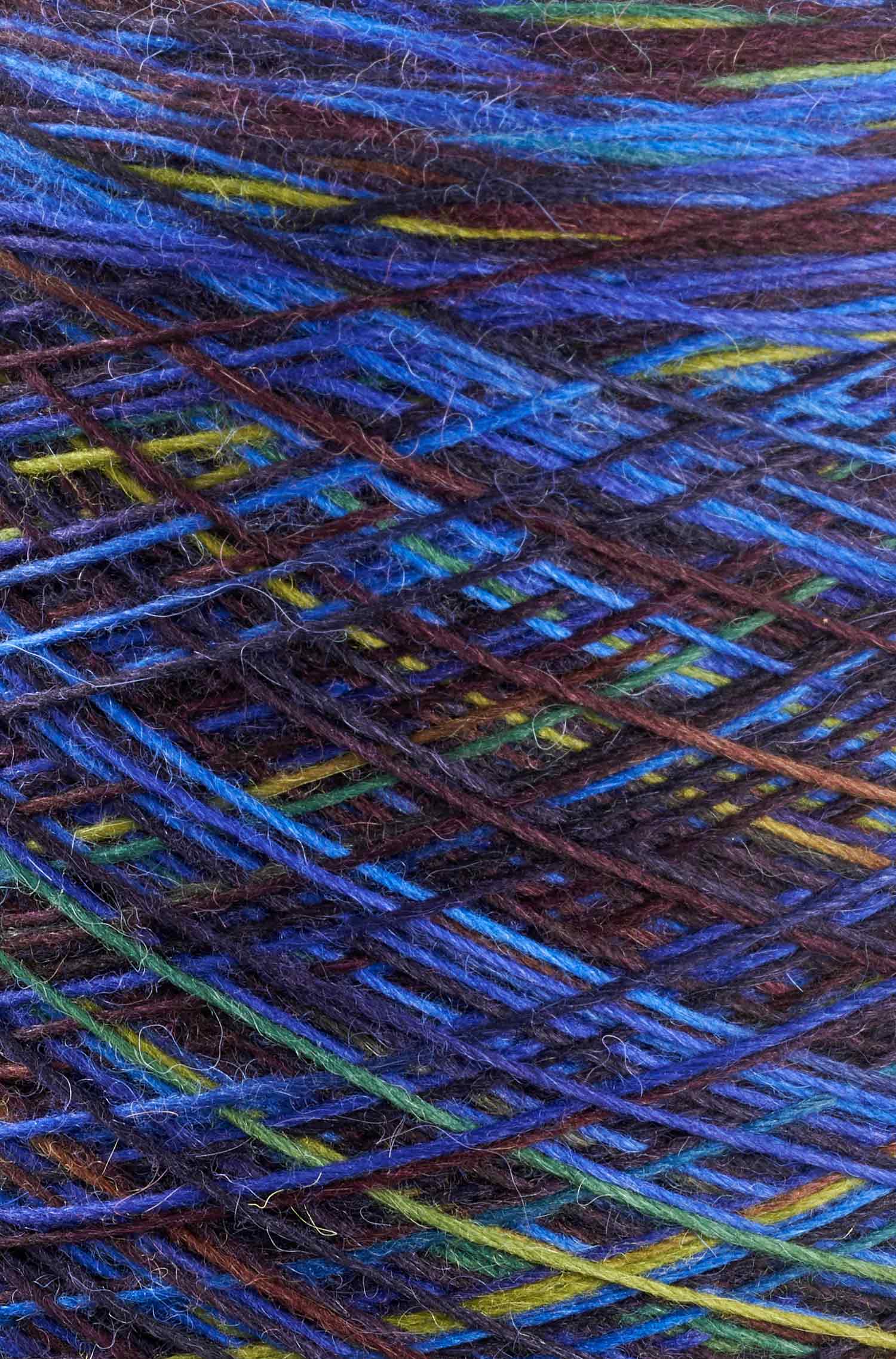 Alpaka Sockengarn MULTICOLOR | 1kg Kone-blau/grün