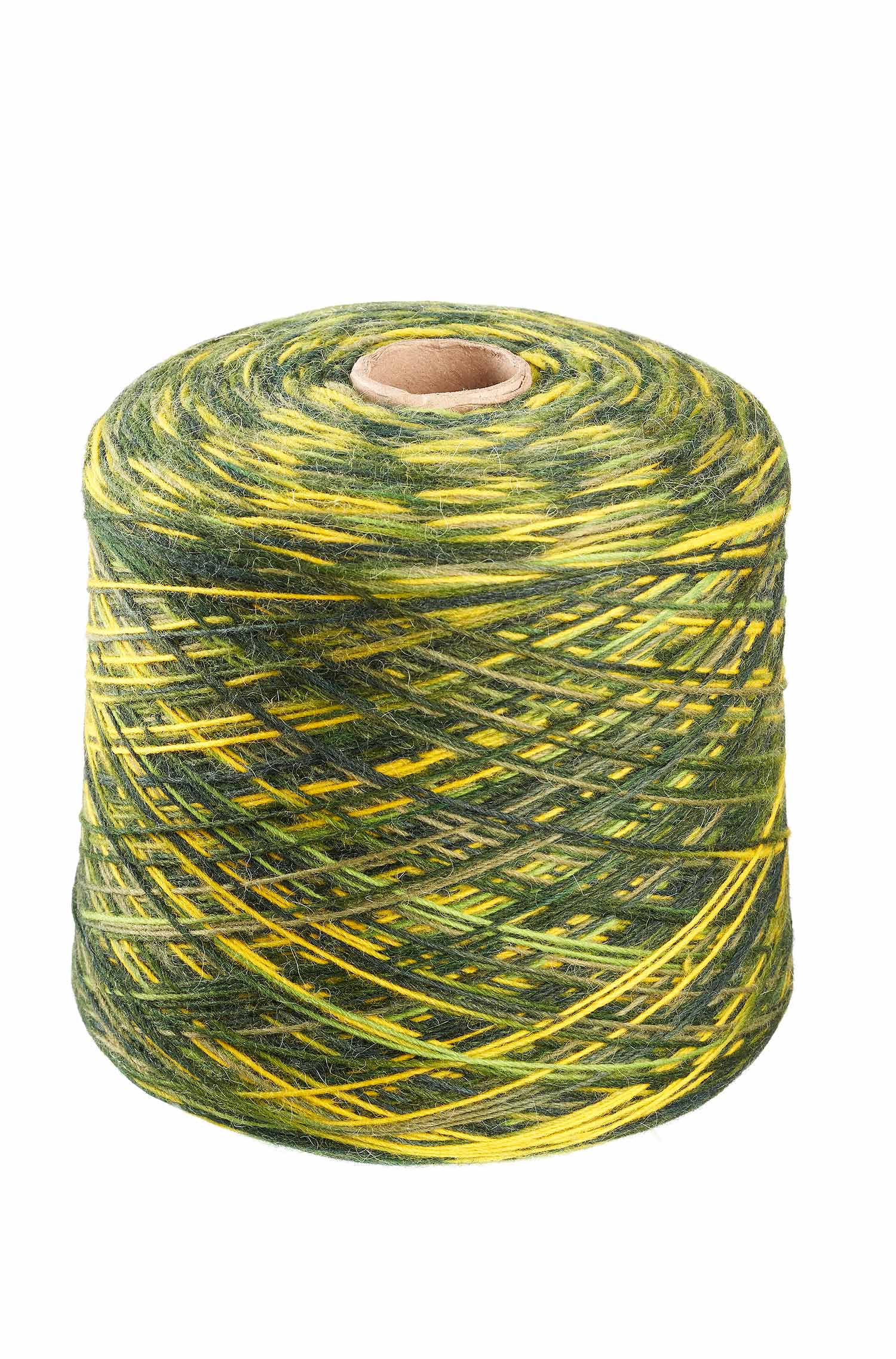 Alpaka Sockengarn MULTICOLOR | 1kg Kone-grün/gelb