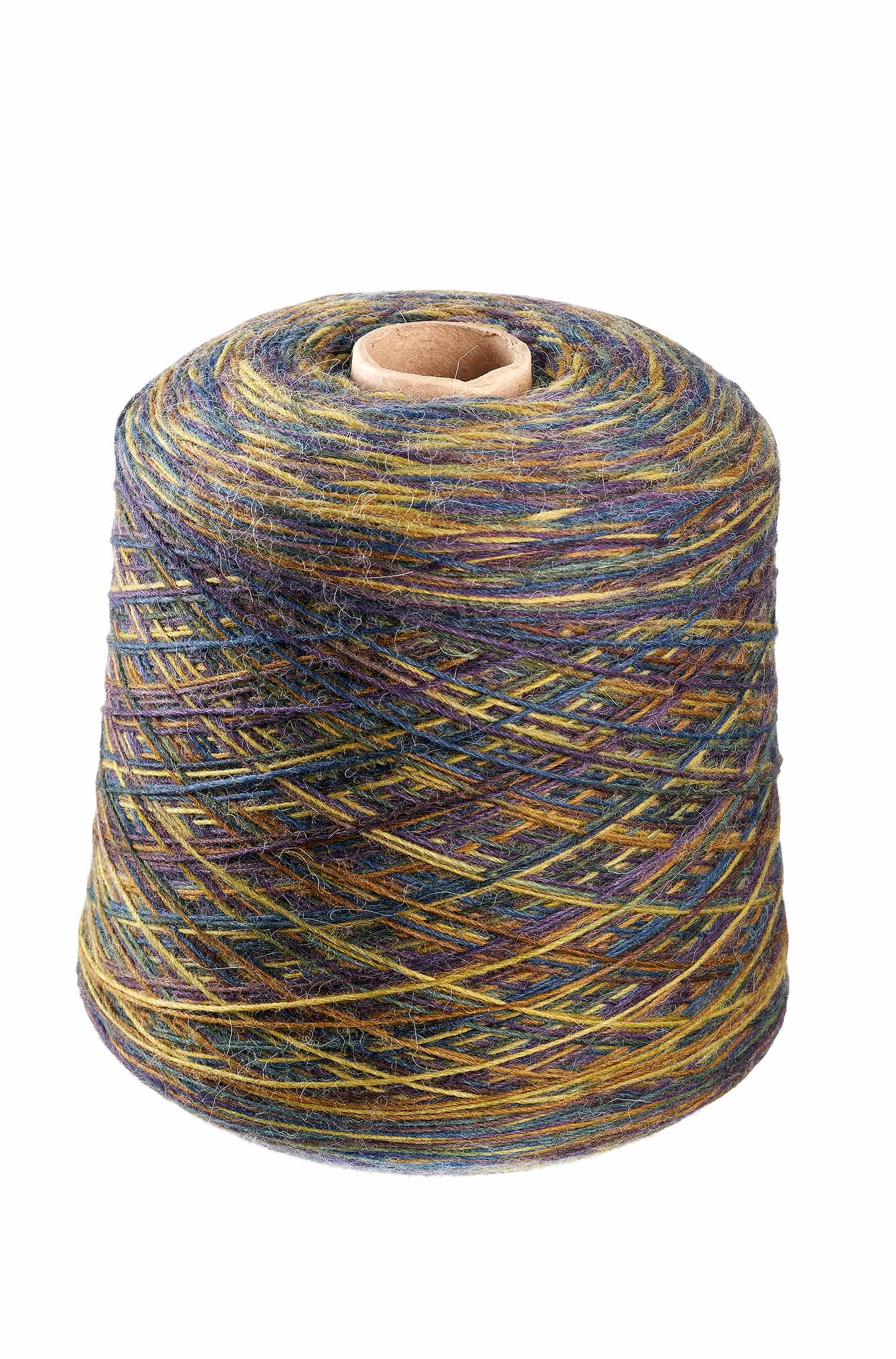Alpaka Sockengarn MULTICOLOR | 1kg Kone-khaki/blau