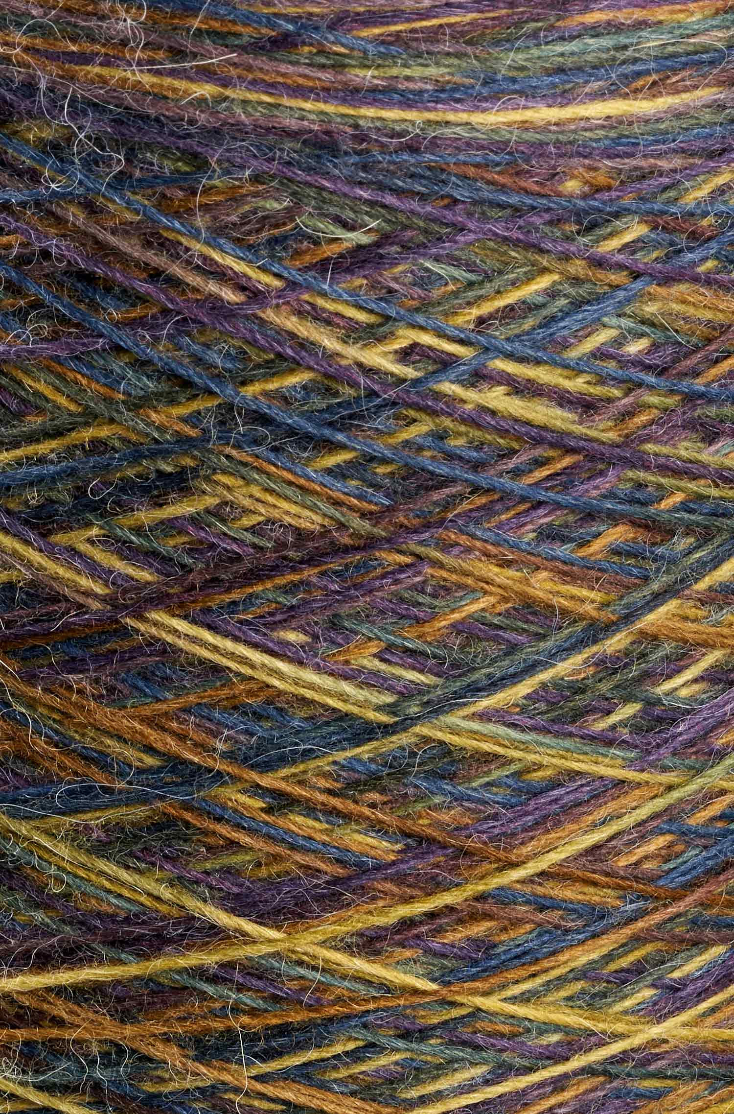 Alpaka Sockengarn MULTICOLOR | 1kg Kone-khaki/blau