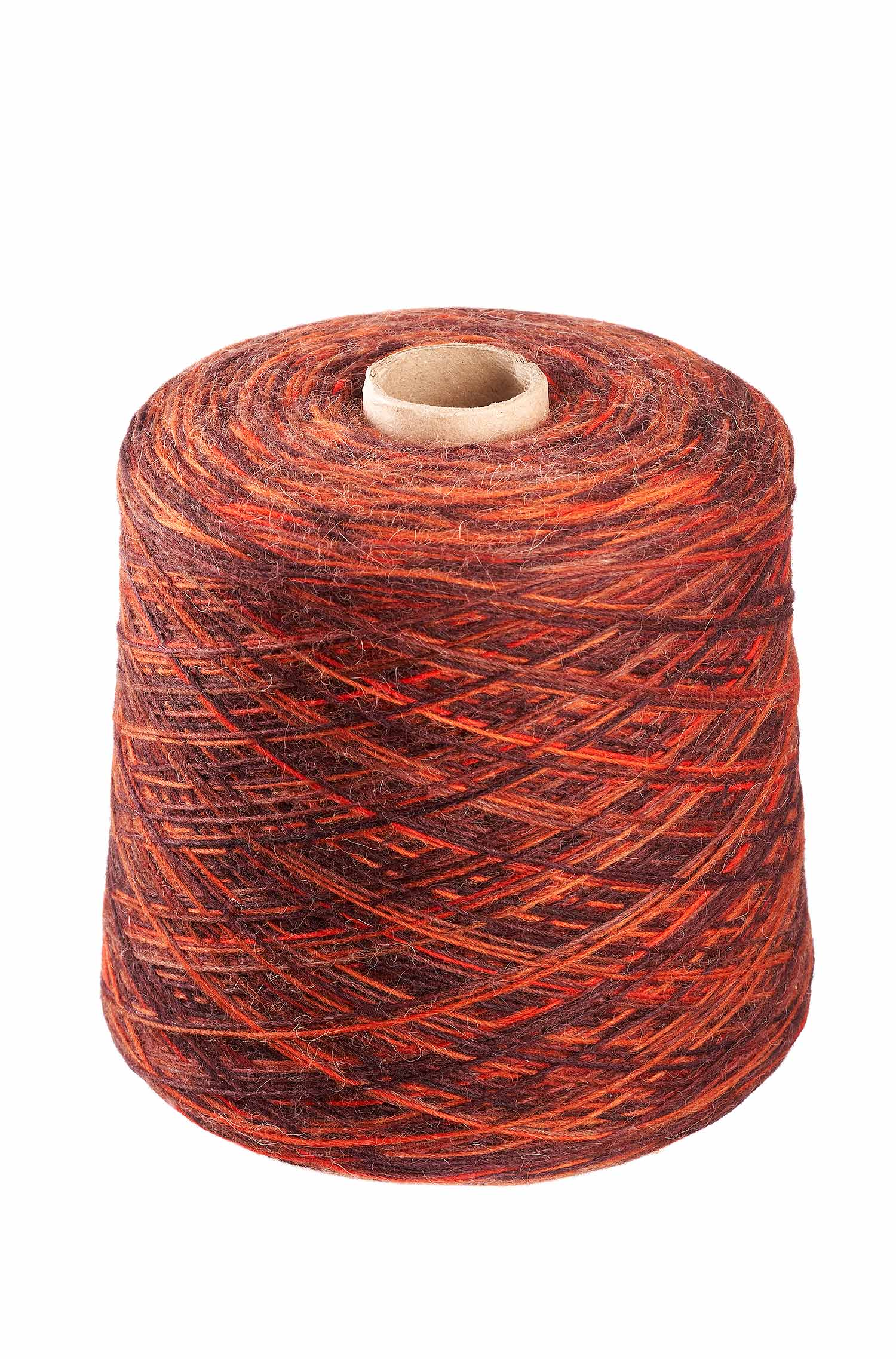 Alpaka Sockengarn MULTICOLOR | 1kg Kone-kupfer/orange
